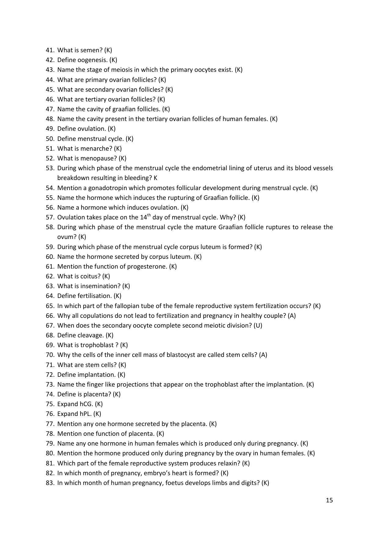 Karnataka 2nd PUC Question Bank for Biology - Page 15