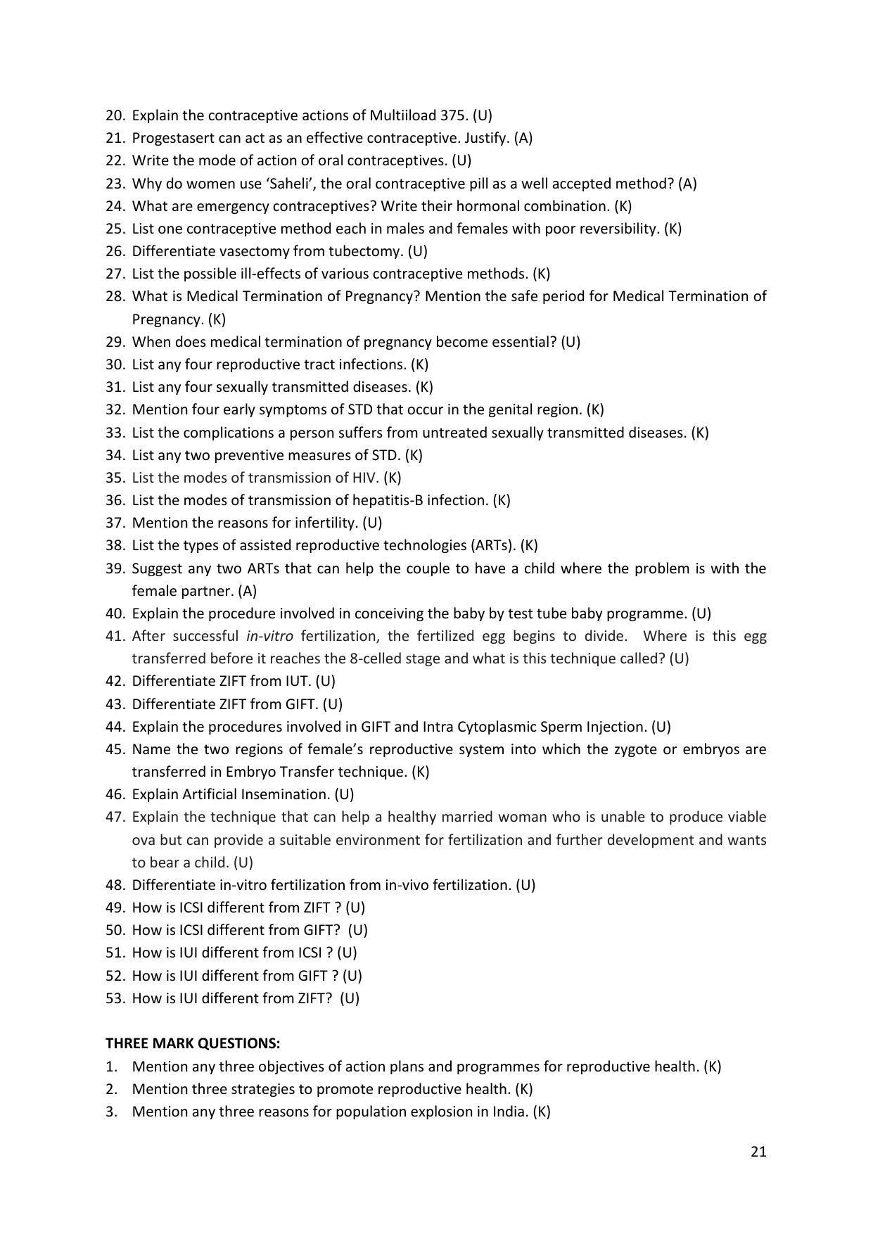 Karnataka 2nd PUC Question Bank for Biology - Page 21