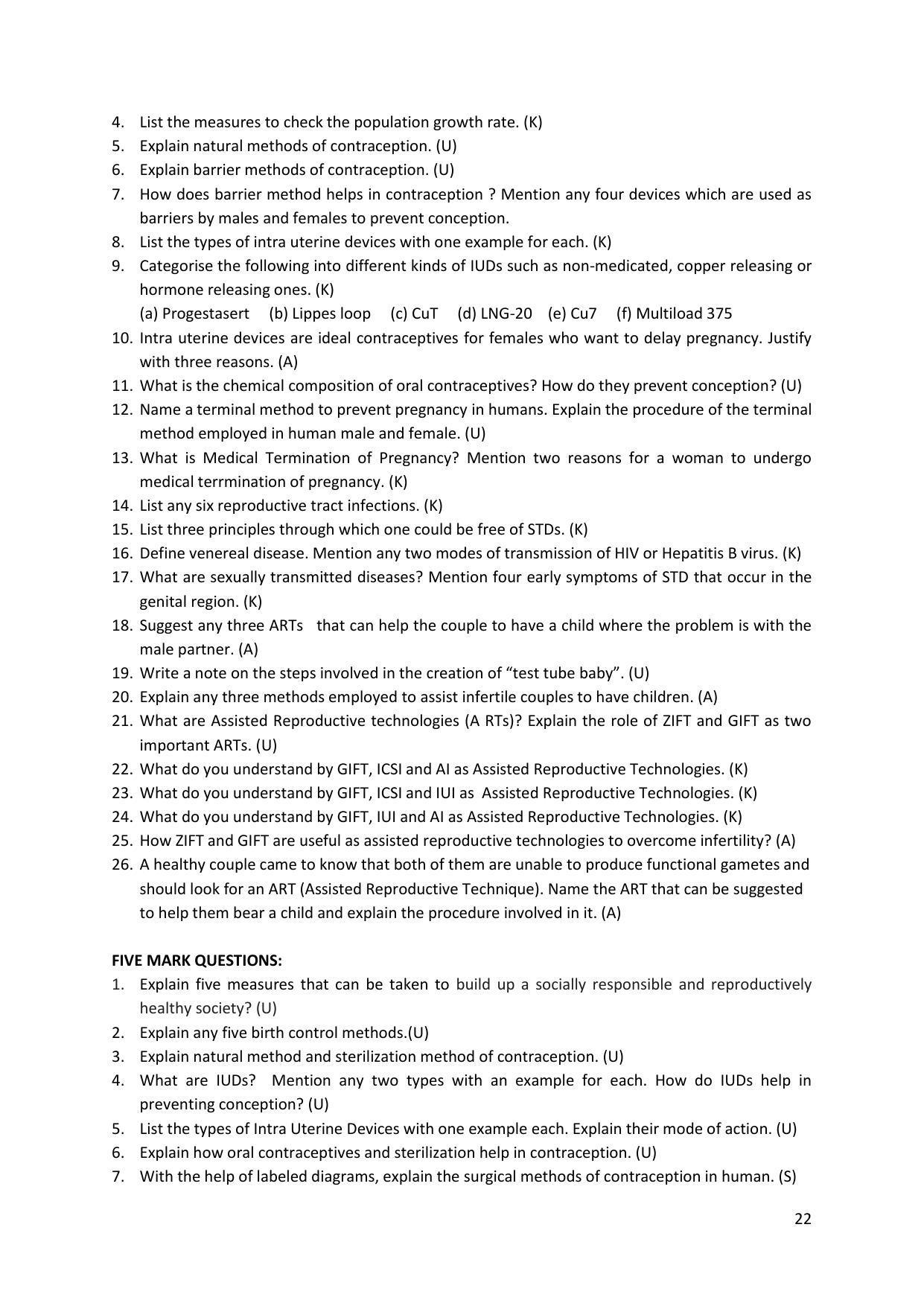 Karnataka 2nd PUC Question Bank for Biology - Page 22