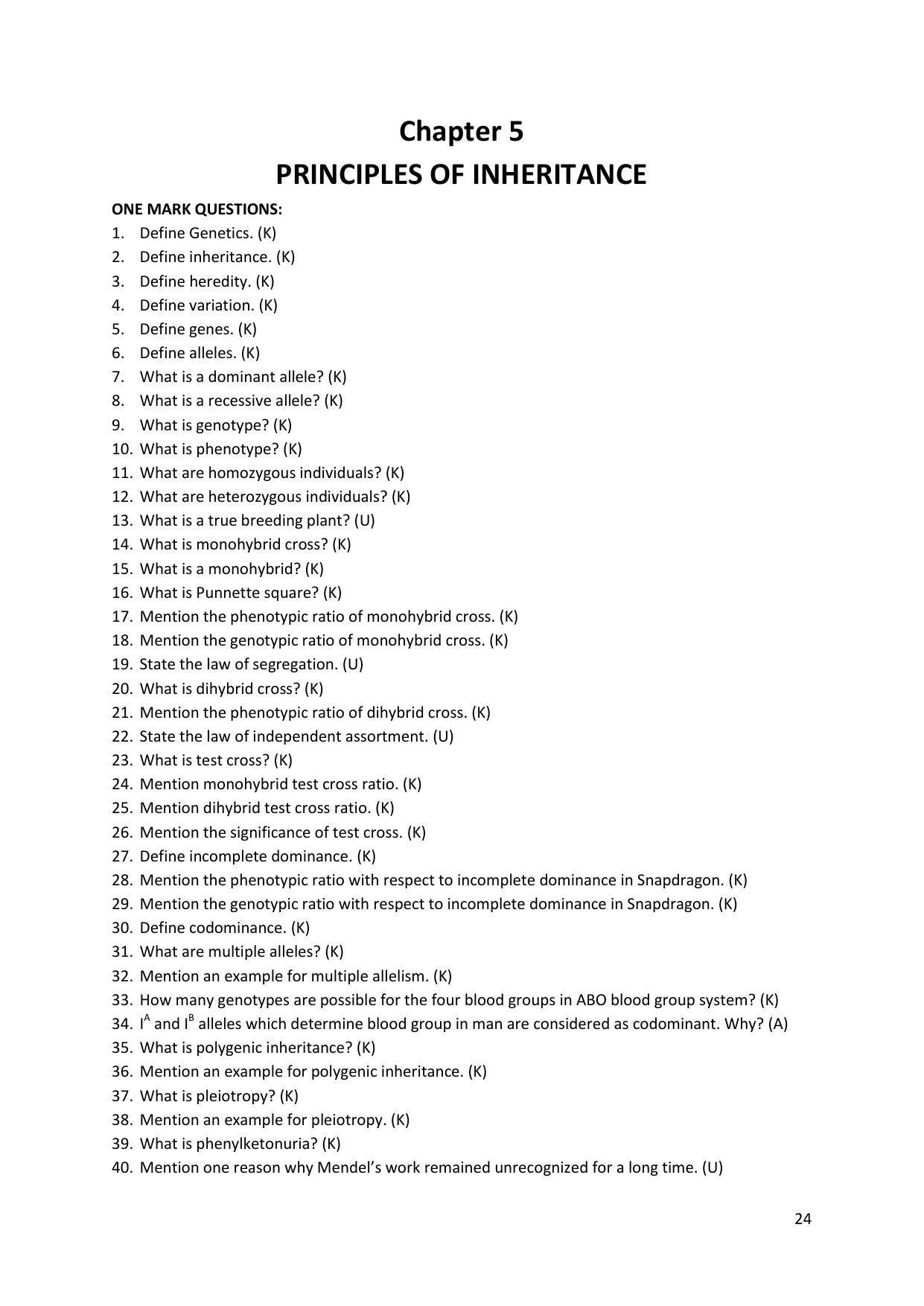 Karnataka 2nd PUC Question Bank for Biology - Page 24