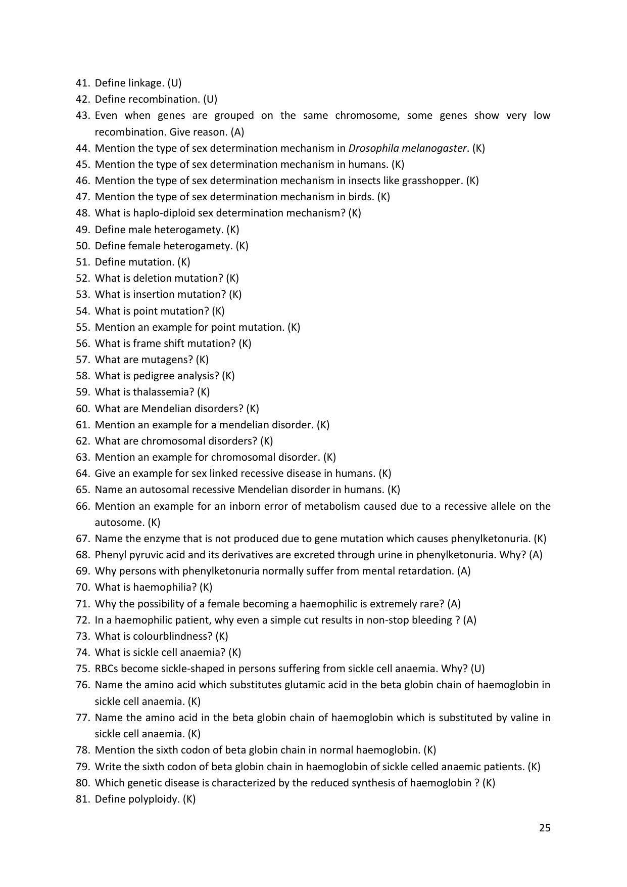 Karnataka 2nd PUC Question Bank for Biology - Page 25
