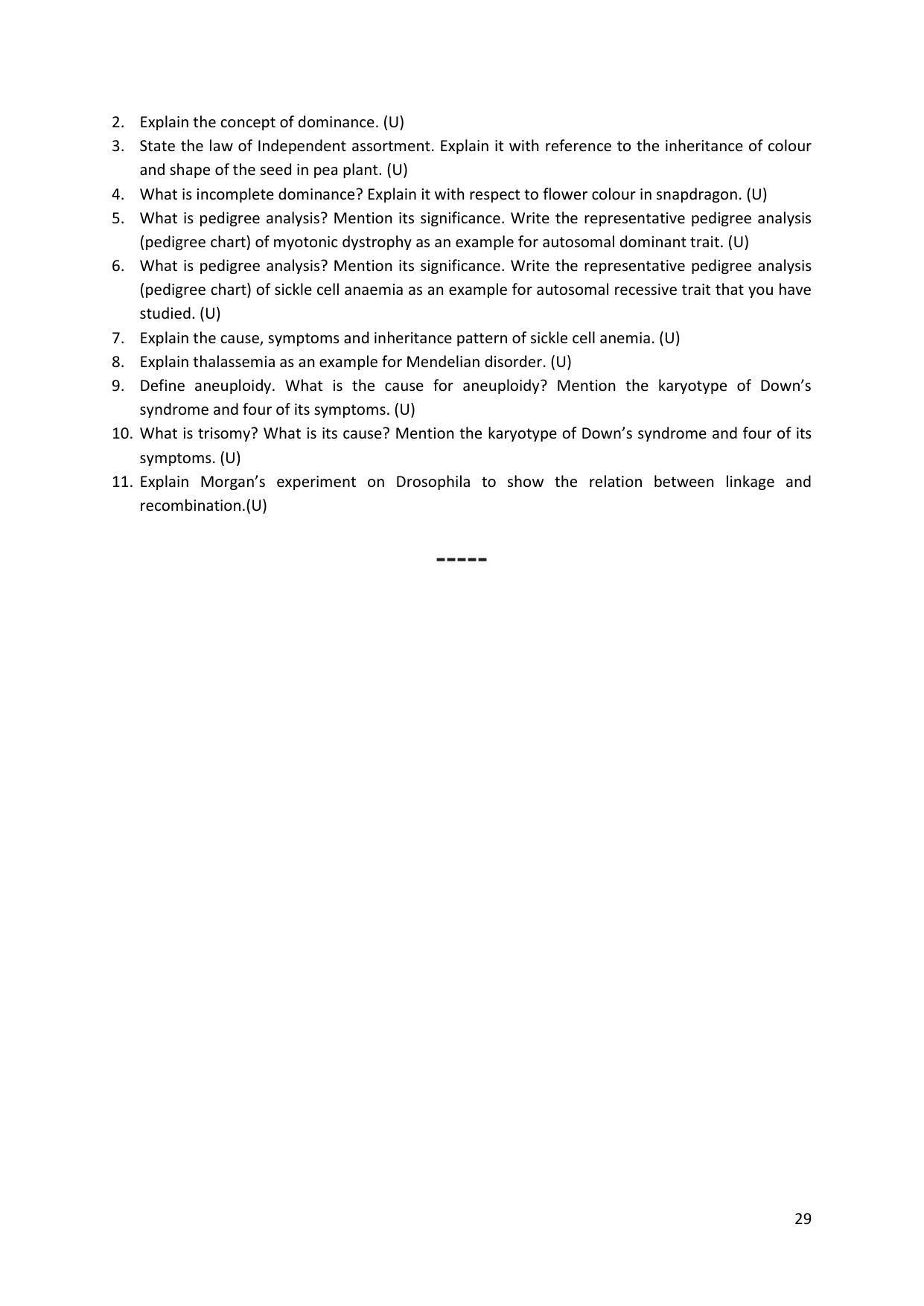 Karnataka 2nd PUC Question Bank for Biology - Page 29