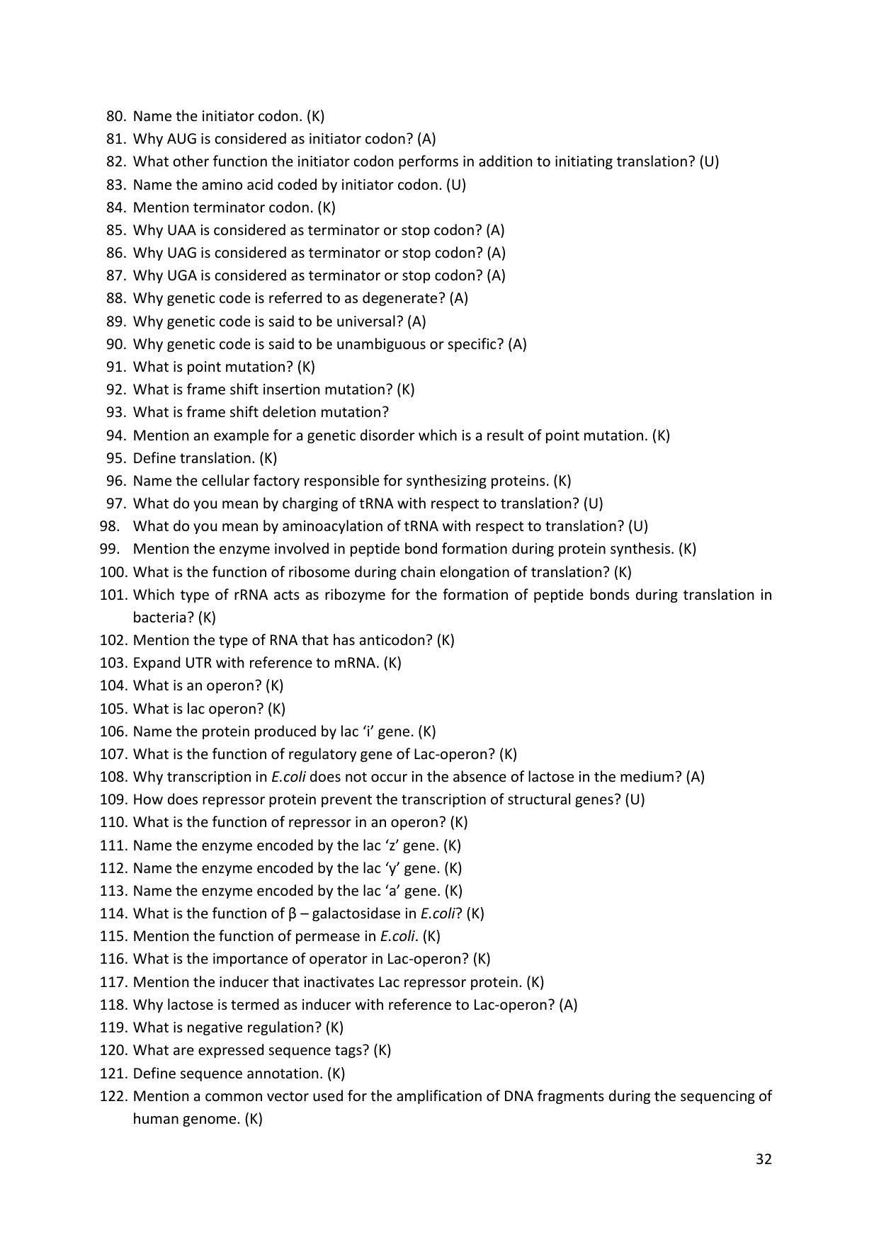 Karnataka 2nd PUC Question Bank for Biology - Page 32