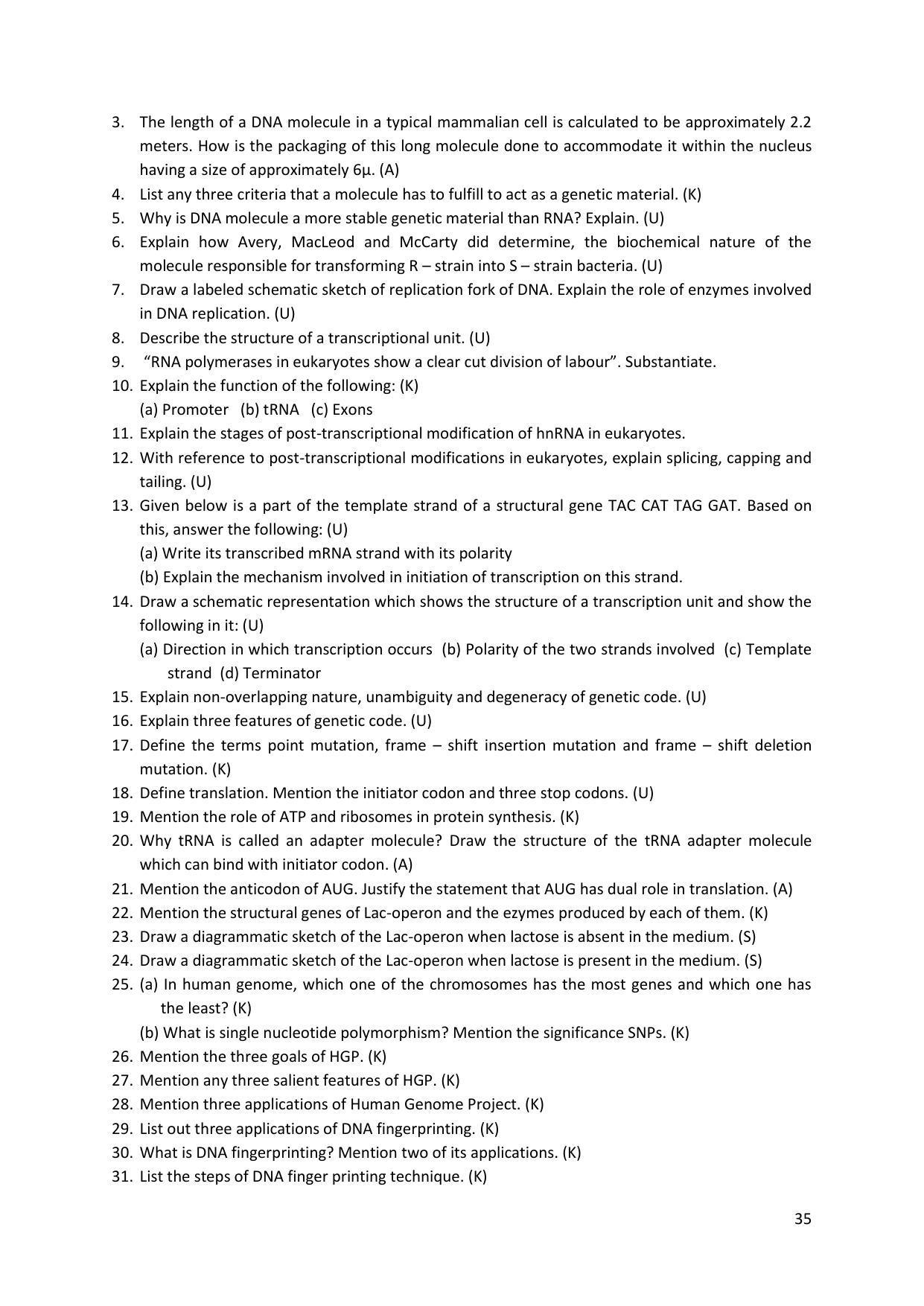 Karnataka 2nd PUC Question Bank for Biology - Page 35