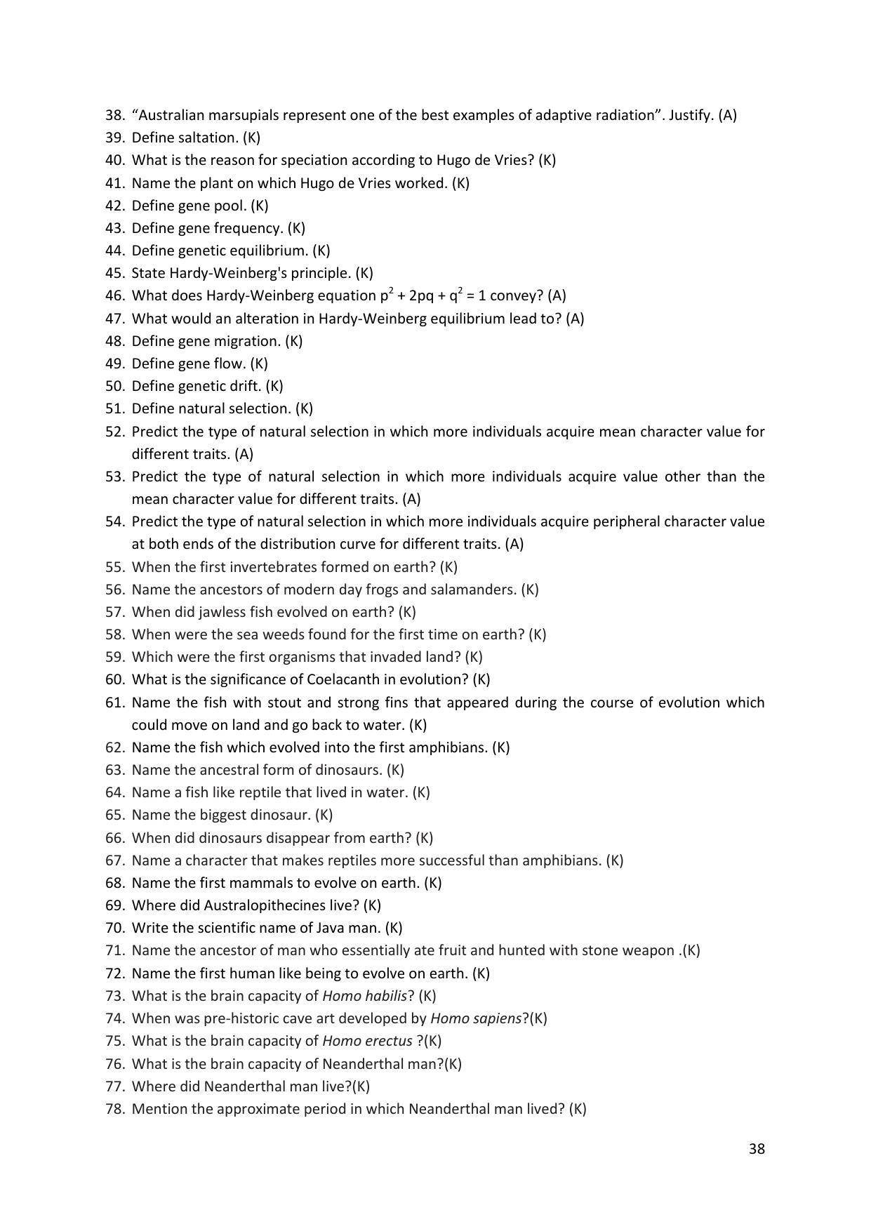 Karnataka 2nd PUC Question Bank for Biology - Page 38