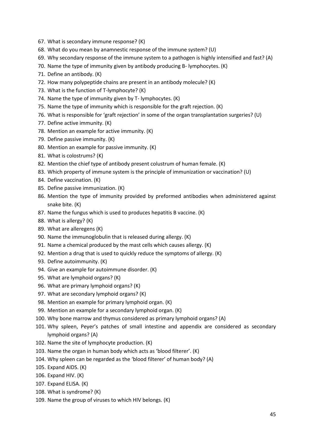 Karnataka 2nd PUC Question Bank for Biology - Page 45