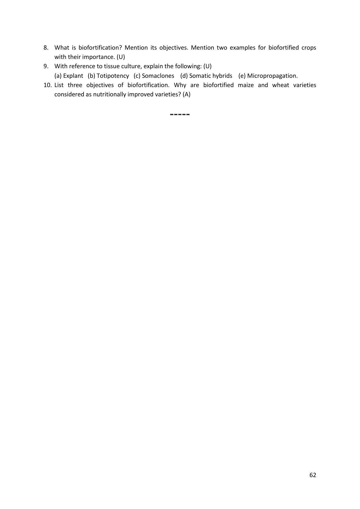 Karnataka 2nd PUC Question Bank for Biology - Page 62