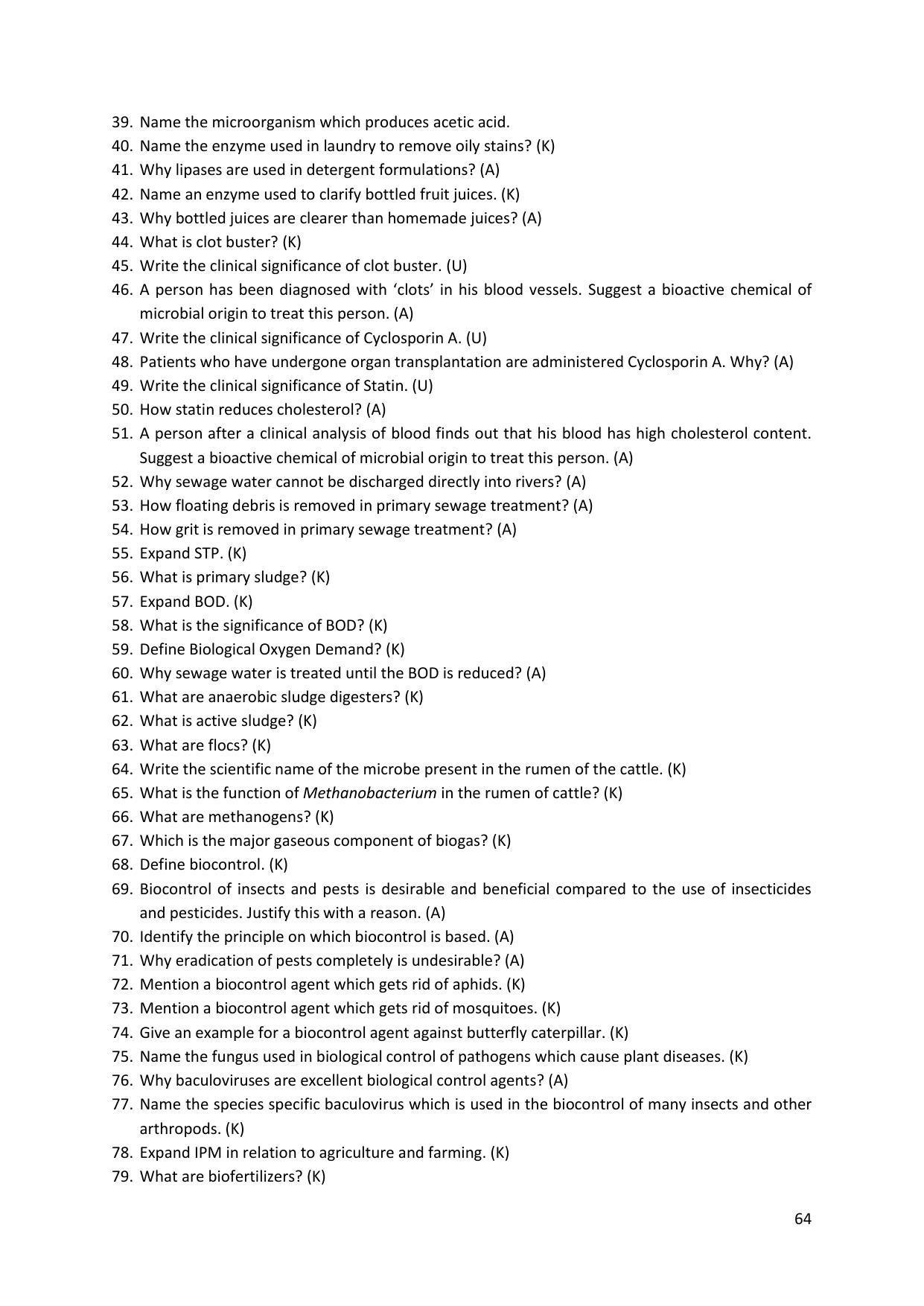 Karnataka 2nd PUC Question Bank for Biology - Page 64