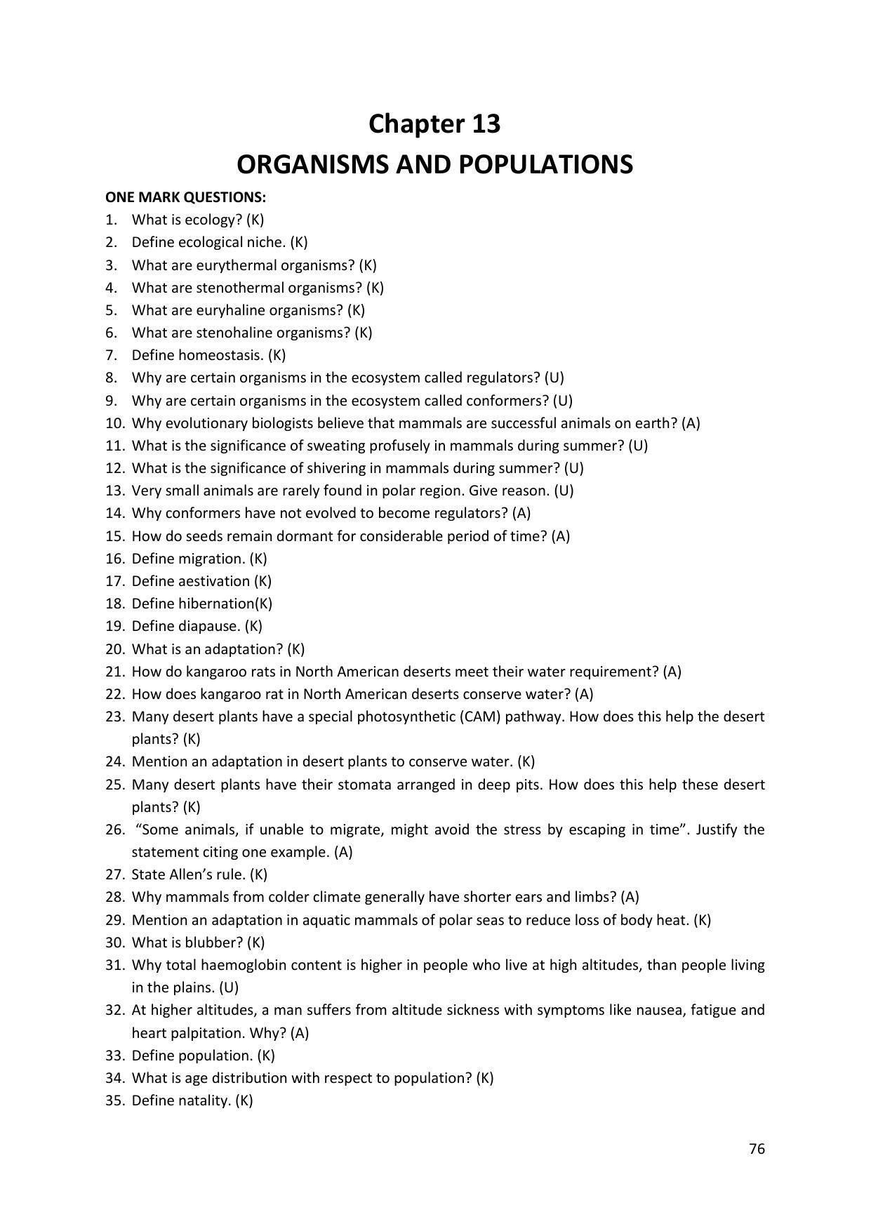 Karnataka 2nd PUC Question Bank for Biology - Page 76