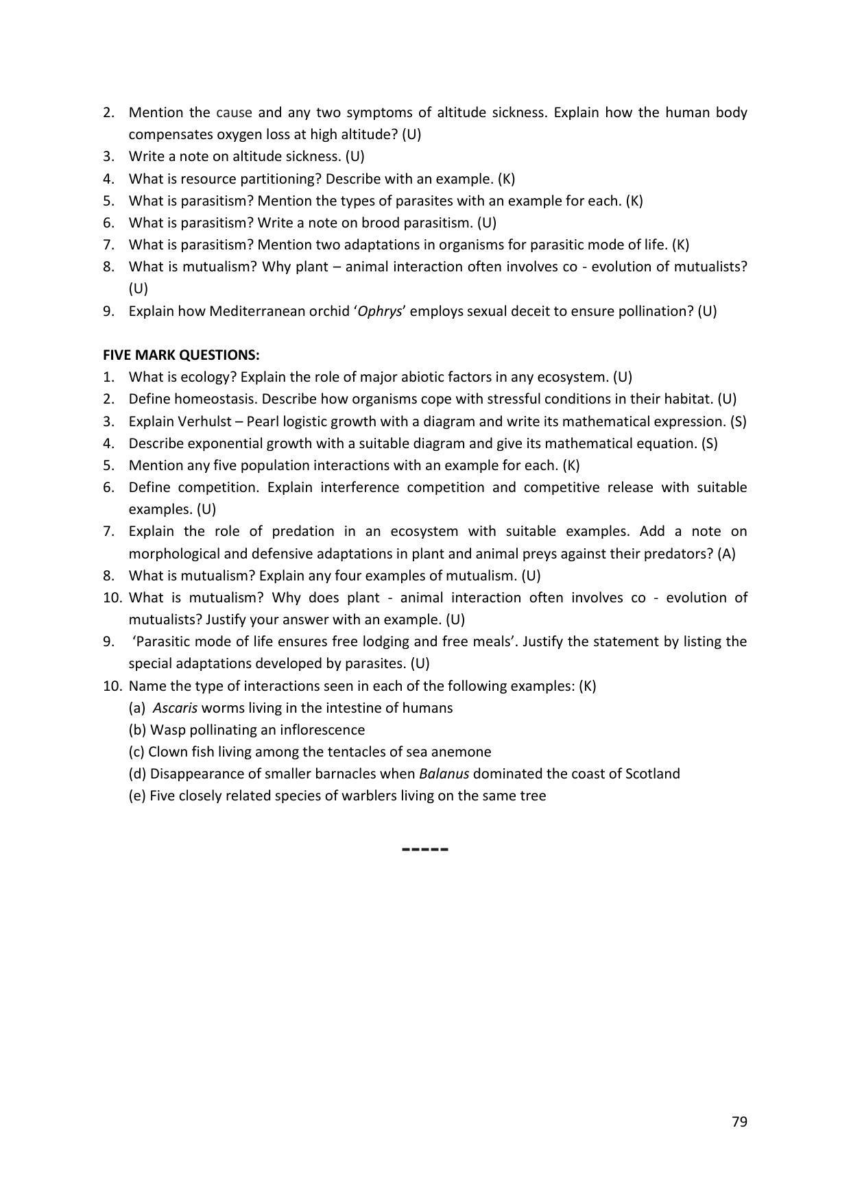 Karnataka 2nd PUC Question Bank for Biology - Page 79