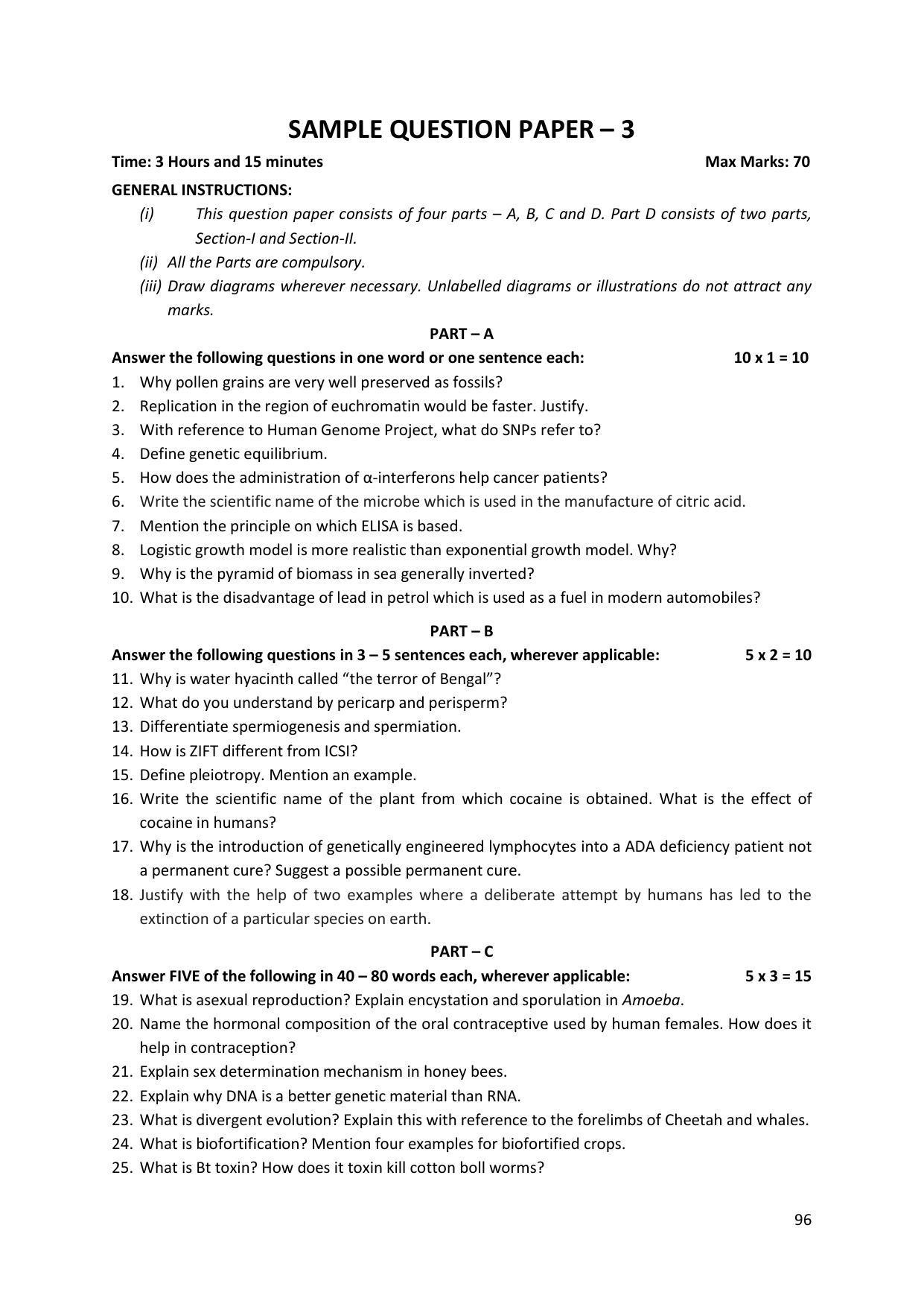 Karnataka 2nd PUC Question Bank for Biology - Page 96