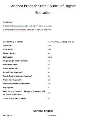 AP EDCET 2021 MATHEMATICS Question Paper