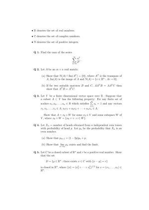 ISI Admission Test JRF in Mathematics MTA 2015 Sample Paper