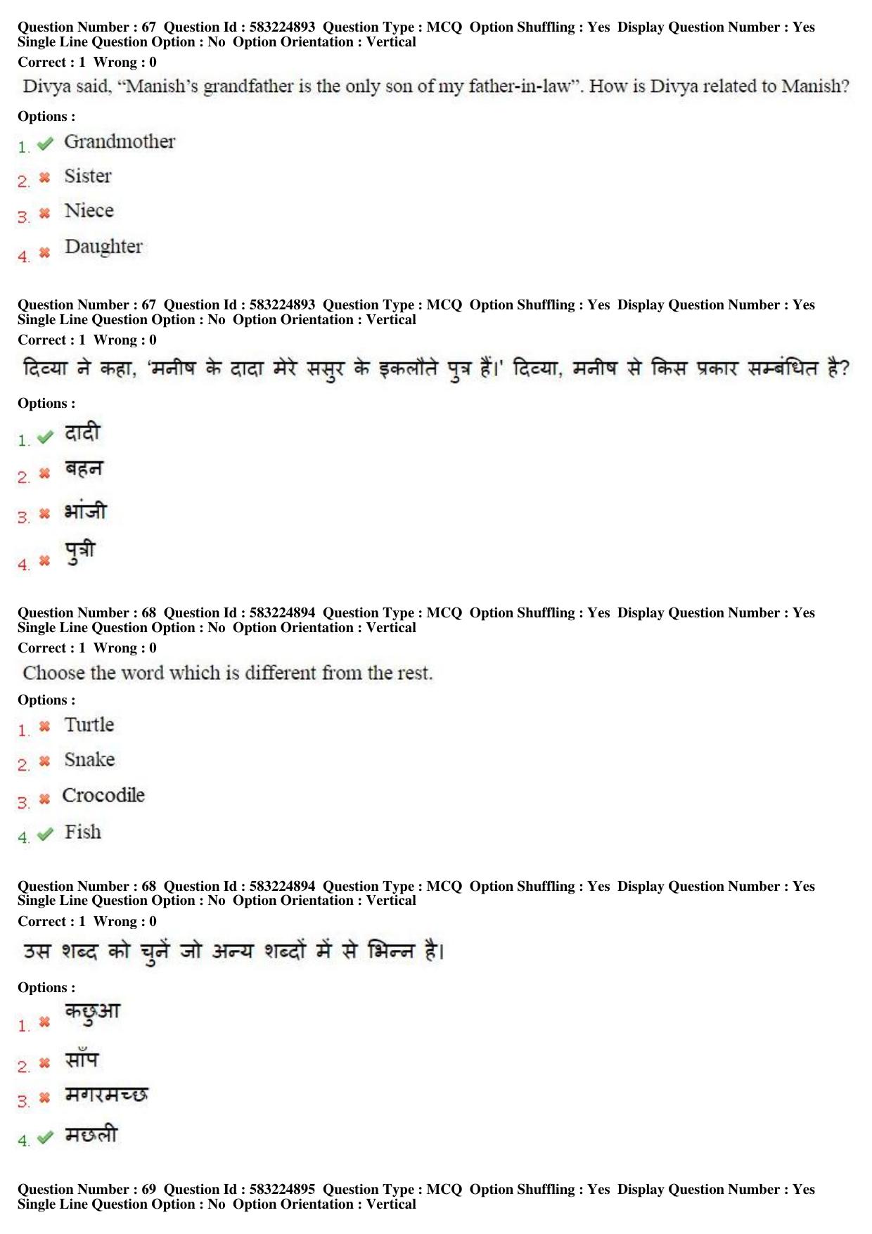 MP CPCT 1st April 2017 CPCT Question Paper Shift 2 - Page 41