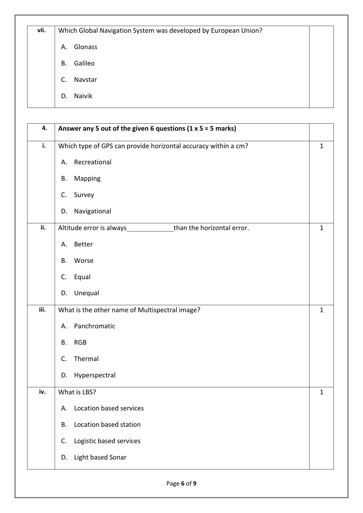 CBSE Class 12 (Skill Education) Geospatial Technology 2024 Sample Paper - Page 6