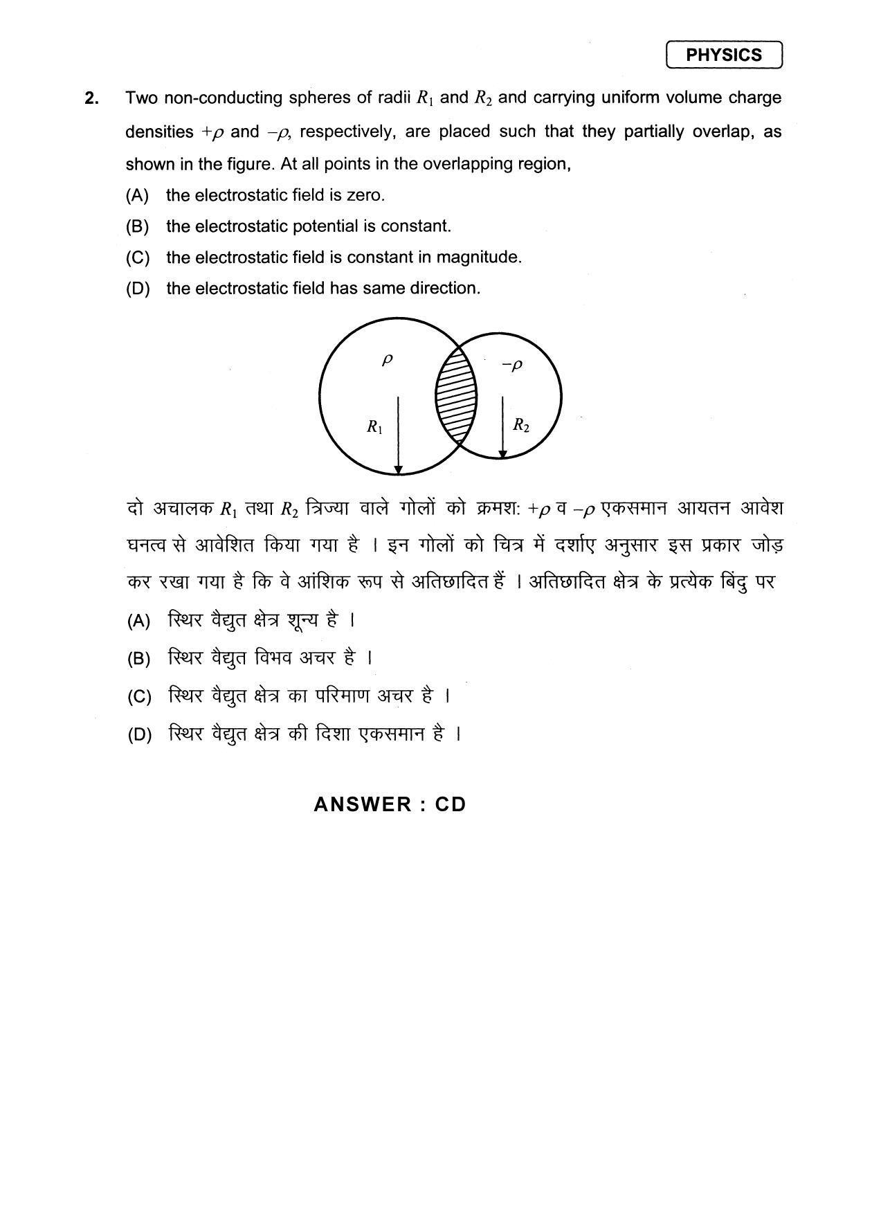 JEE 2013 Paper II Question Paper - Page 2