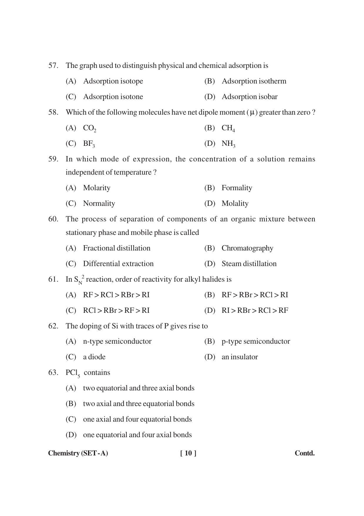 MBSE HSSLC Chemistry Sample Paper - Page 10