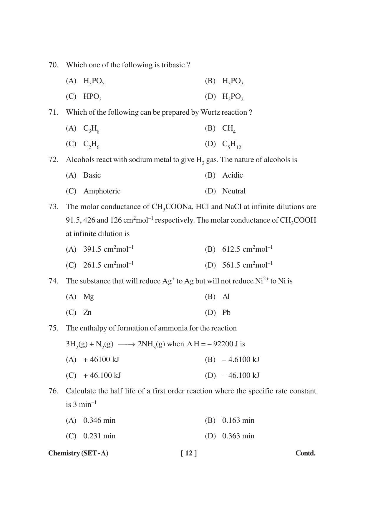 MBSE HSSLC Chemistry Sample Paper - Page 12