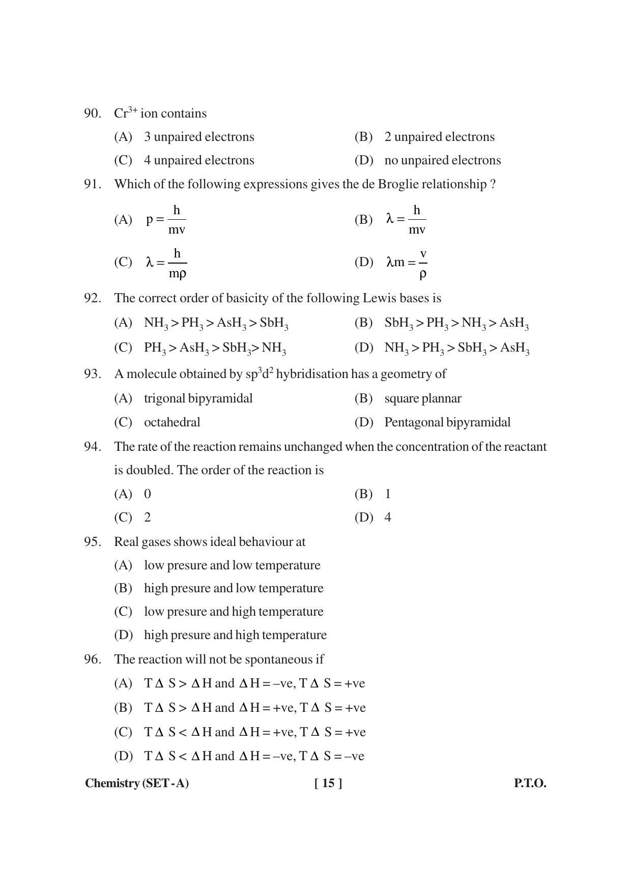 MBSE HSSLC Chemistry Sample Paper - Page 15