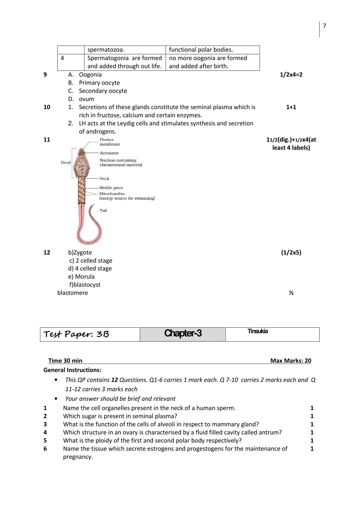 CBSE Worksheets for Class 12 Biology All Chapters - Page 7