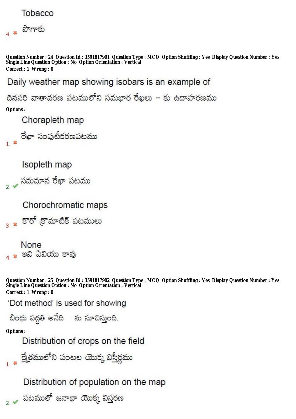 TS CPGET 2018 M.Sc. Geography (Shift3) Question Paper with Answer Key - Page 15