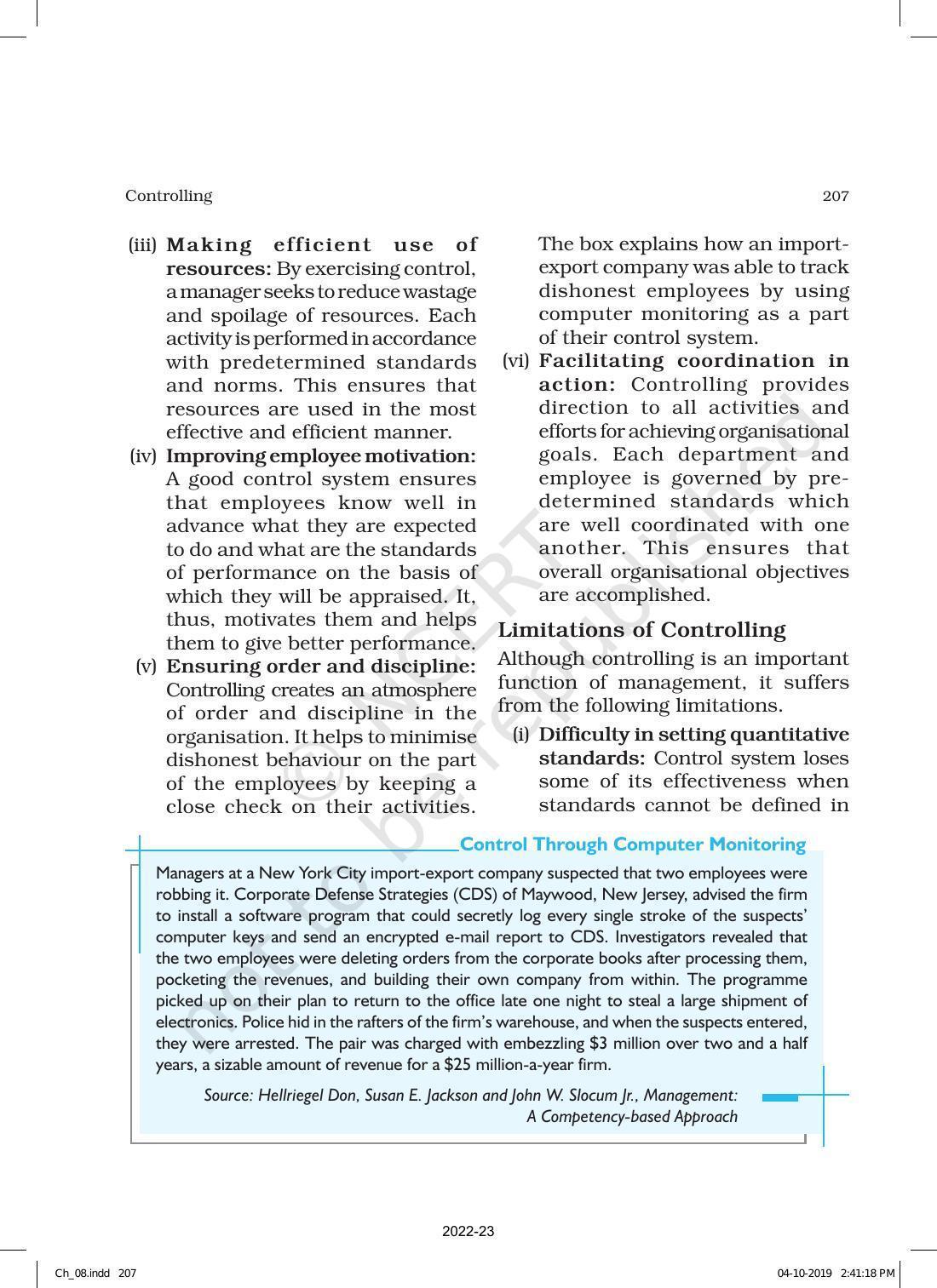 NCERT Book for Class 12 Business Studies Chapter 8 Controlling - Page 3