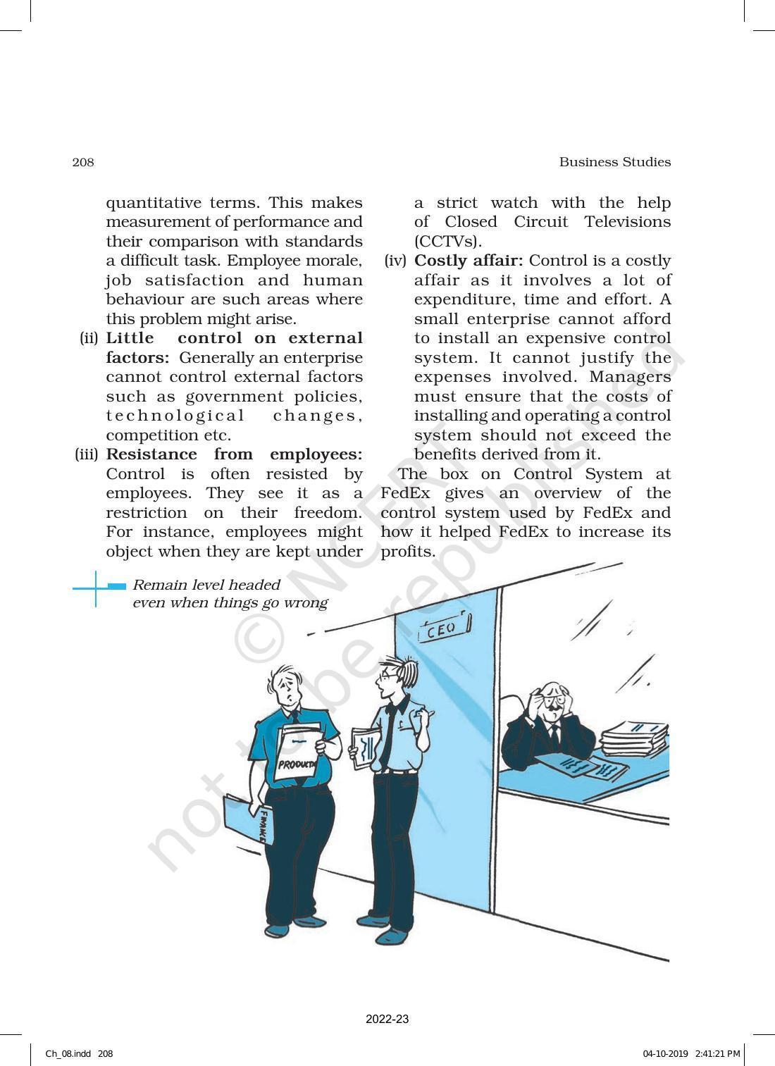 NCERT Book for Class 12 Business Studies Chapter 8 Controlling - Page 4