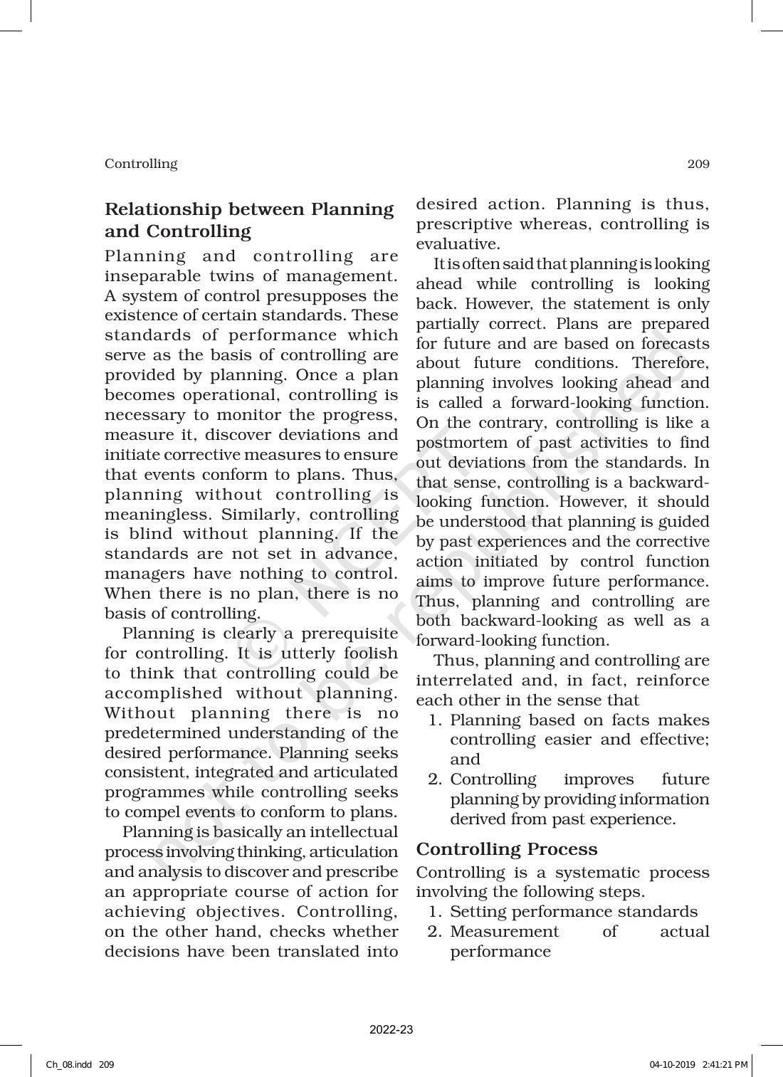 NCERT Book for Class 12 Business Studies Chapter 8 Controlling - Page 5