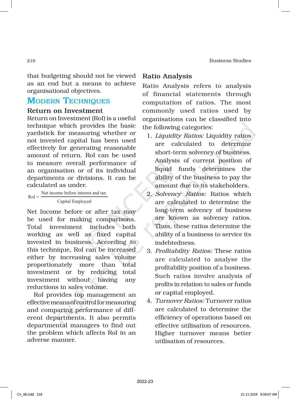 NCERT Book for Class 12 Business Studies Chapter 8 Controlling - Page 14