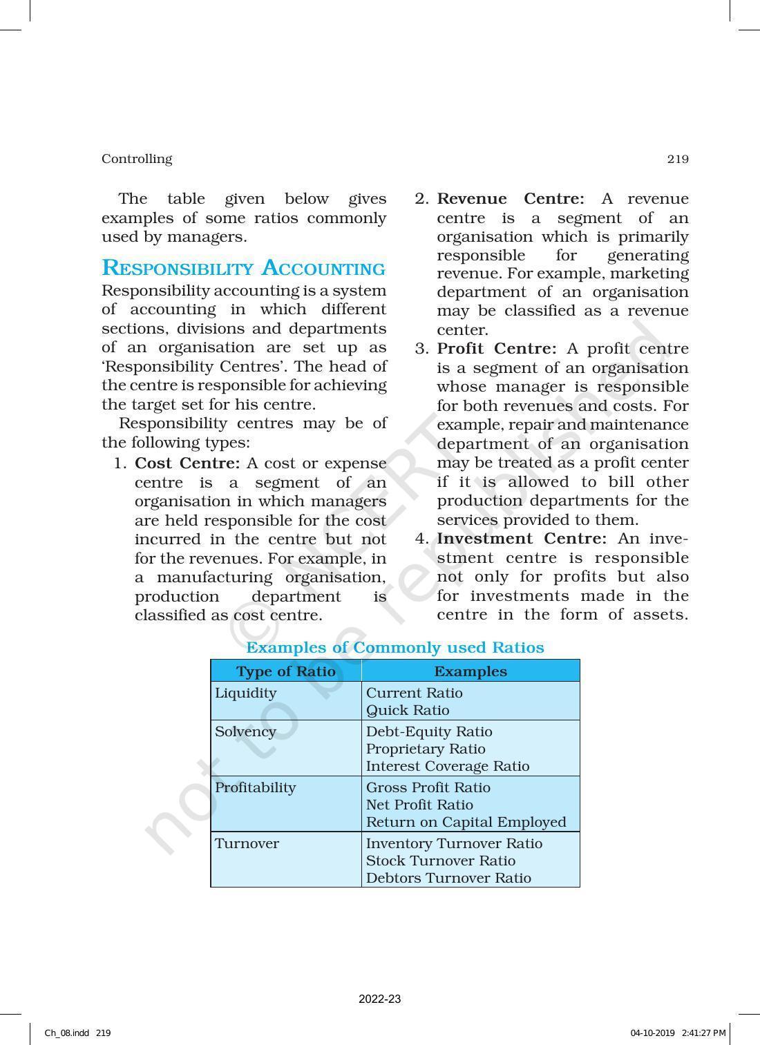 NCERT Book for Class 12 Business Studies Chapter 8 Controlling - Page 15