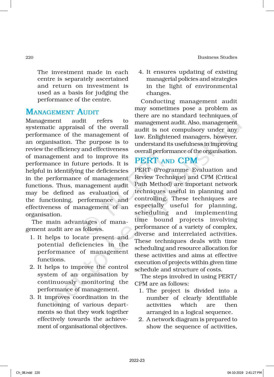 NCERT Book for Class 12 Business Studies Chapter 8 Controlling - Page 16