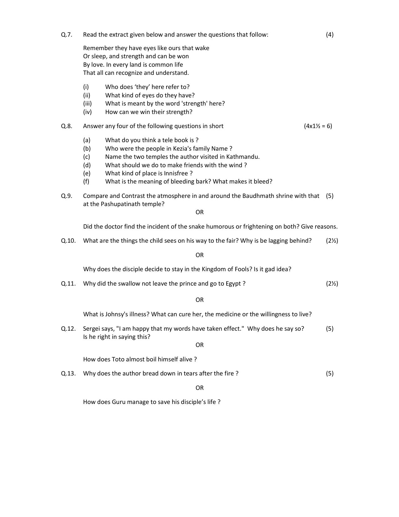 HPBOSE Class 9th English Sample Question Papers 2025 - Page 4