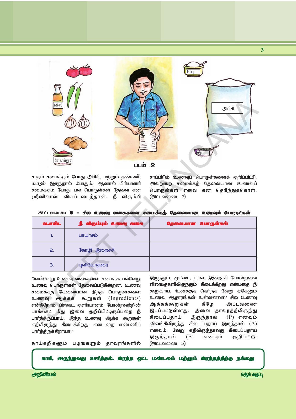 TS SCERT Class 6 General Science  (Tamil Medium) Text Book - Page 17