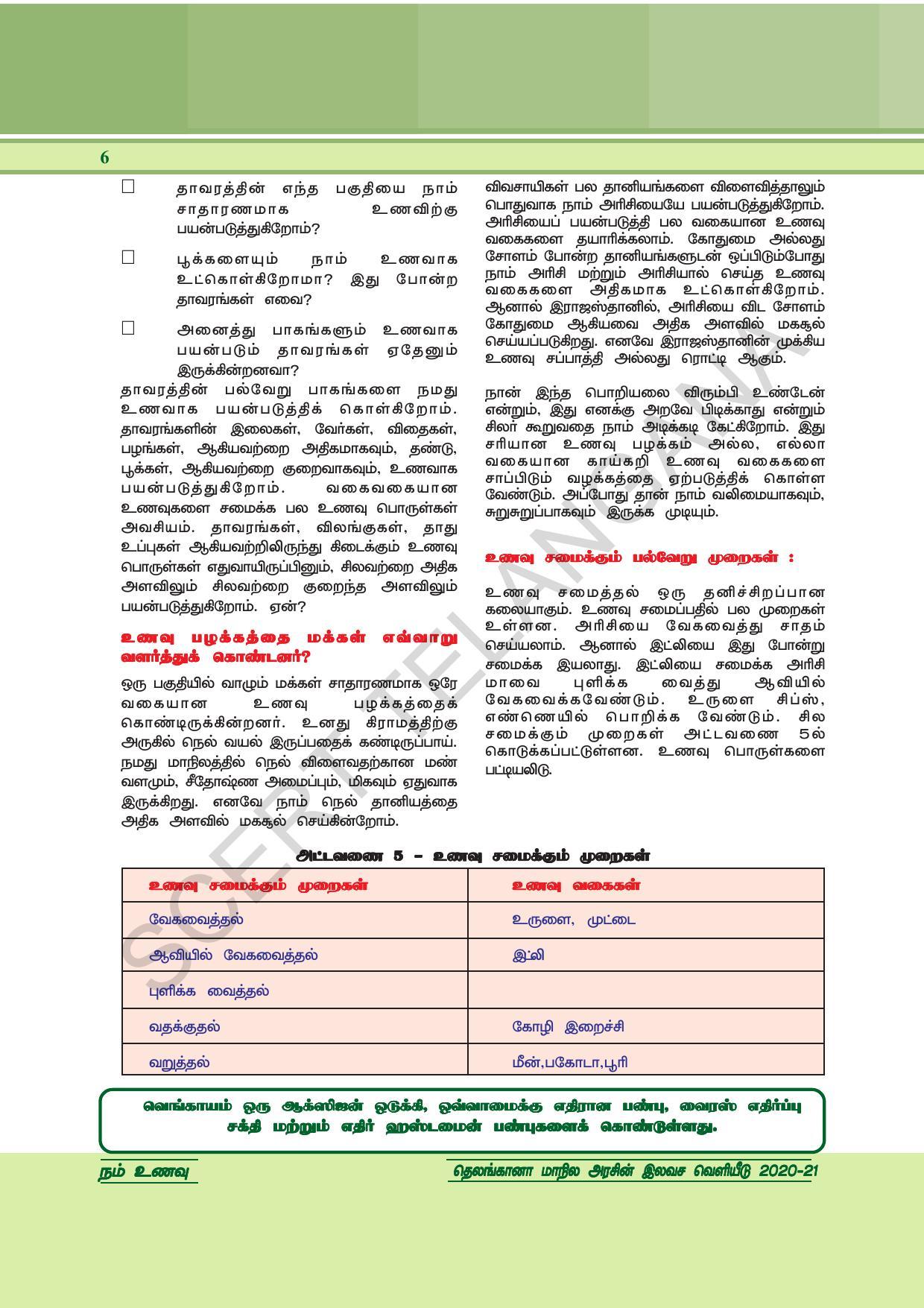 TS SCERT Class 6 General Science  (Tamil Medium) Text Book - Page 20