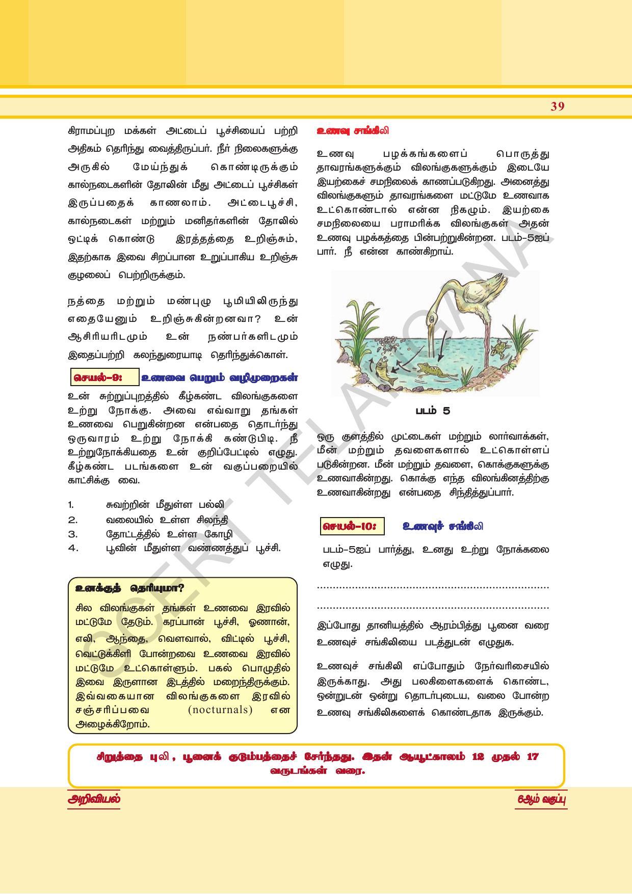 TS SCERT Class 6 General Science  (Tamil Medium) Text Book - Page 53