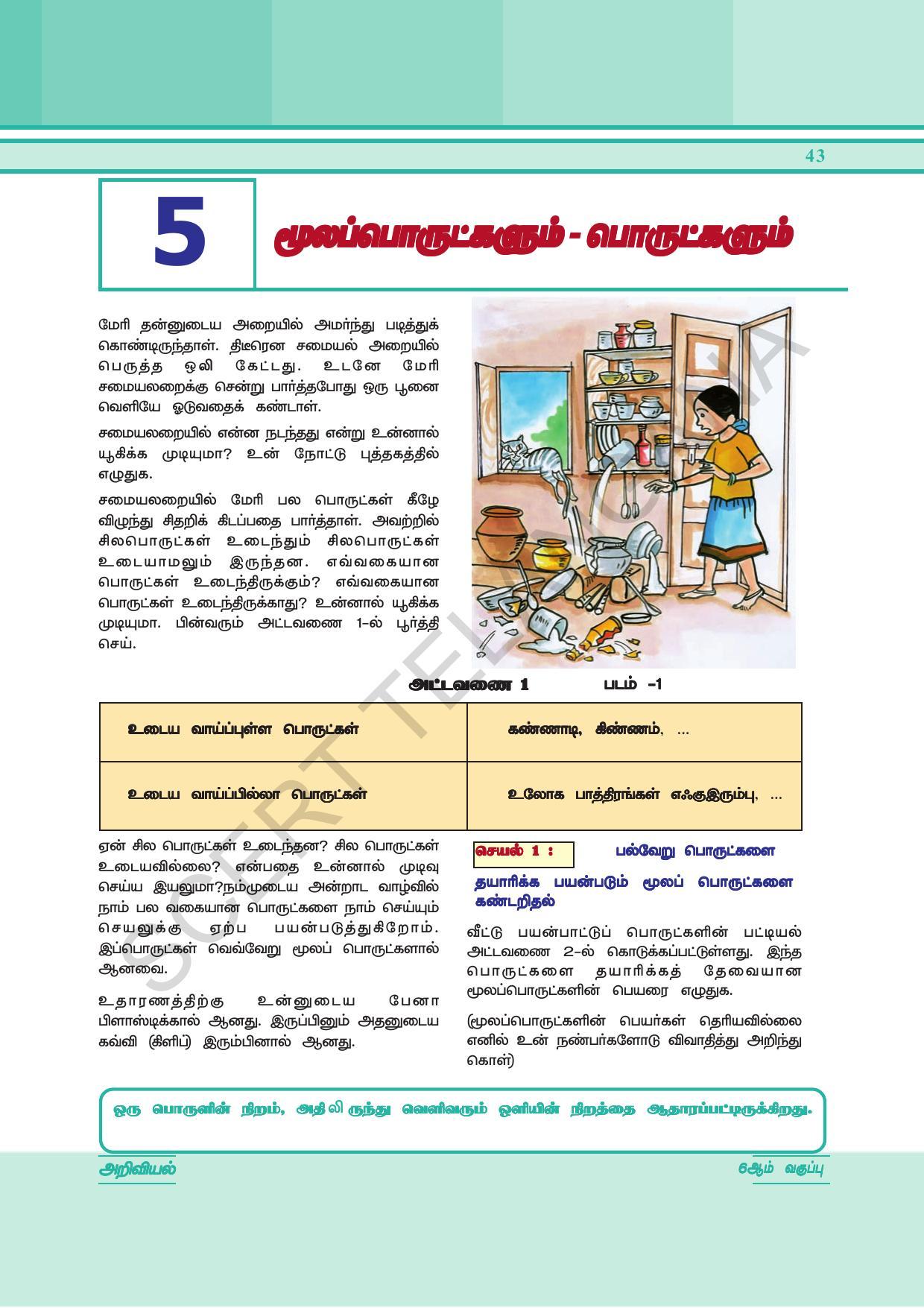 TS SCERT Class 6 General Science  (Tamil Medium) Text Book - Page 57