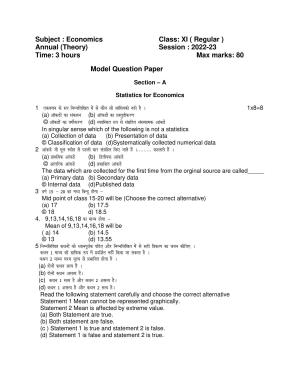 HPBOSE Class 11th Economics Sample Question Papers 2024