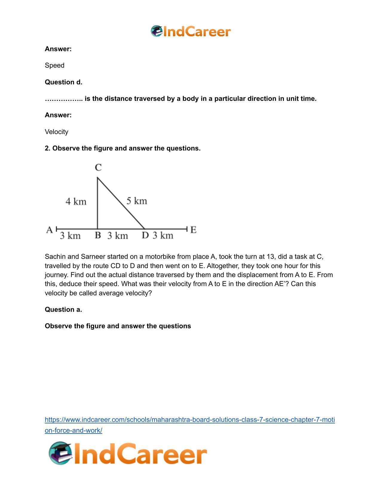 Maharashtra Board Solutions Class 7-Science: Chapter 7- Motion, Force and Work - Page 3