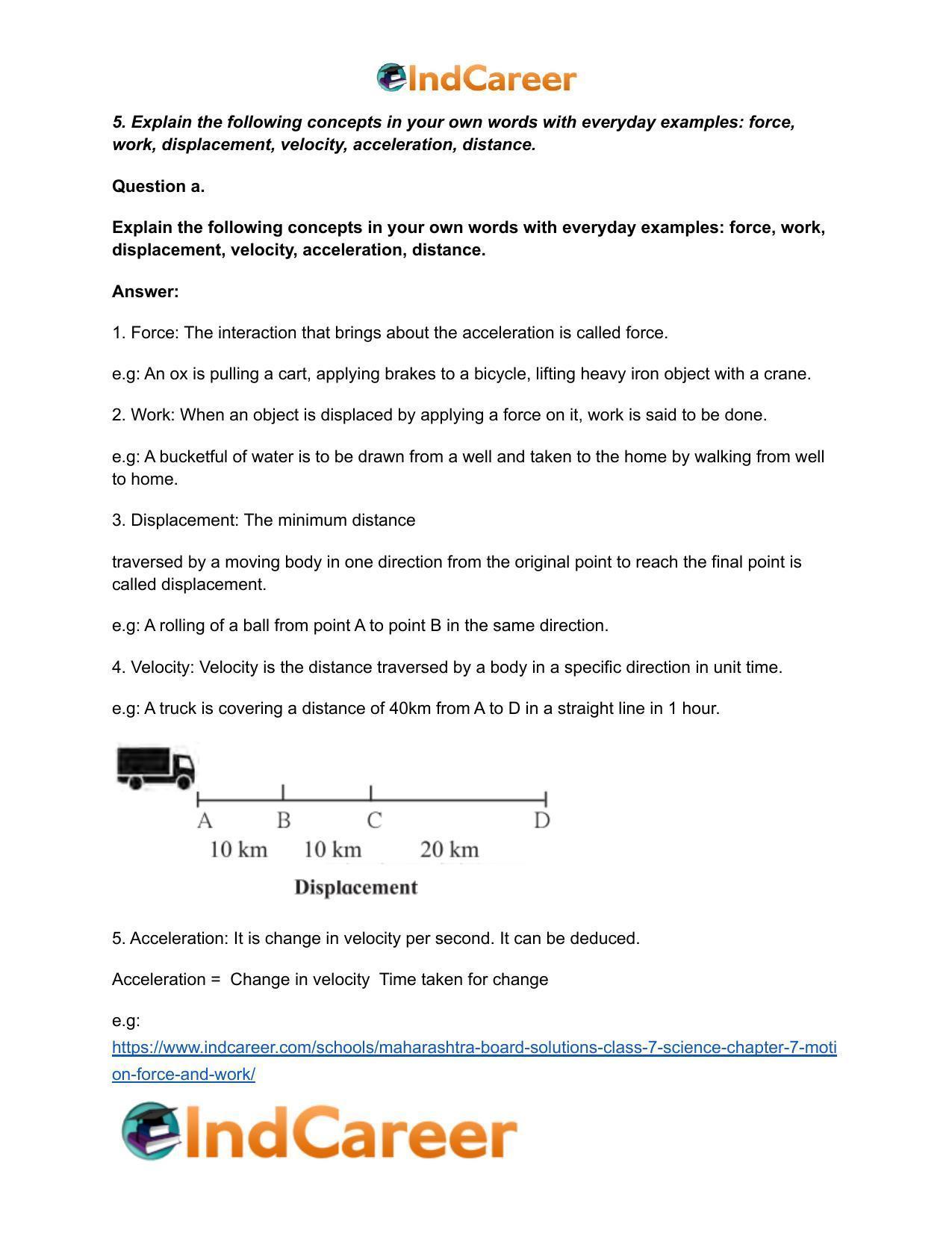 Maharashtra Board Solutions Class 7-Science: Chapter 7- Motion, Force and Work - Page 6