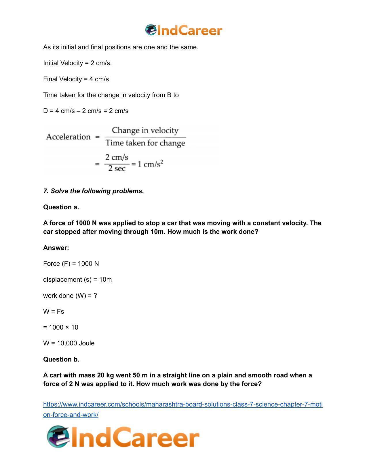 Maharashtra Board Solutions Class 7-Science: Chapter 7- Motion, Force and Work - Page 8