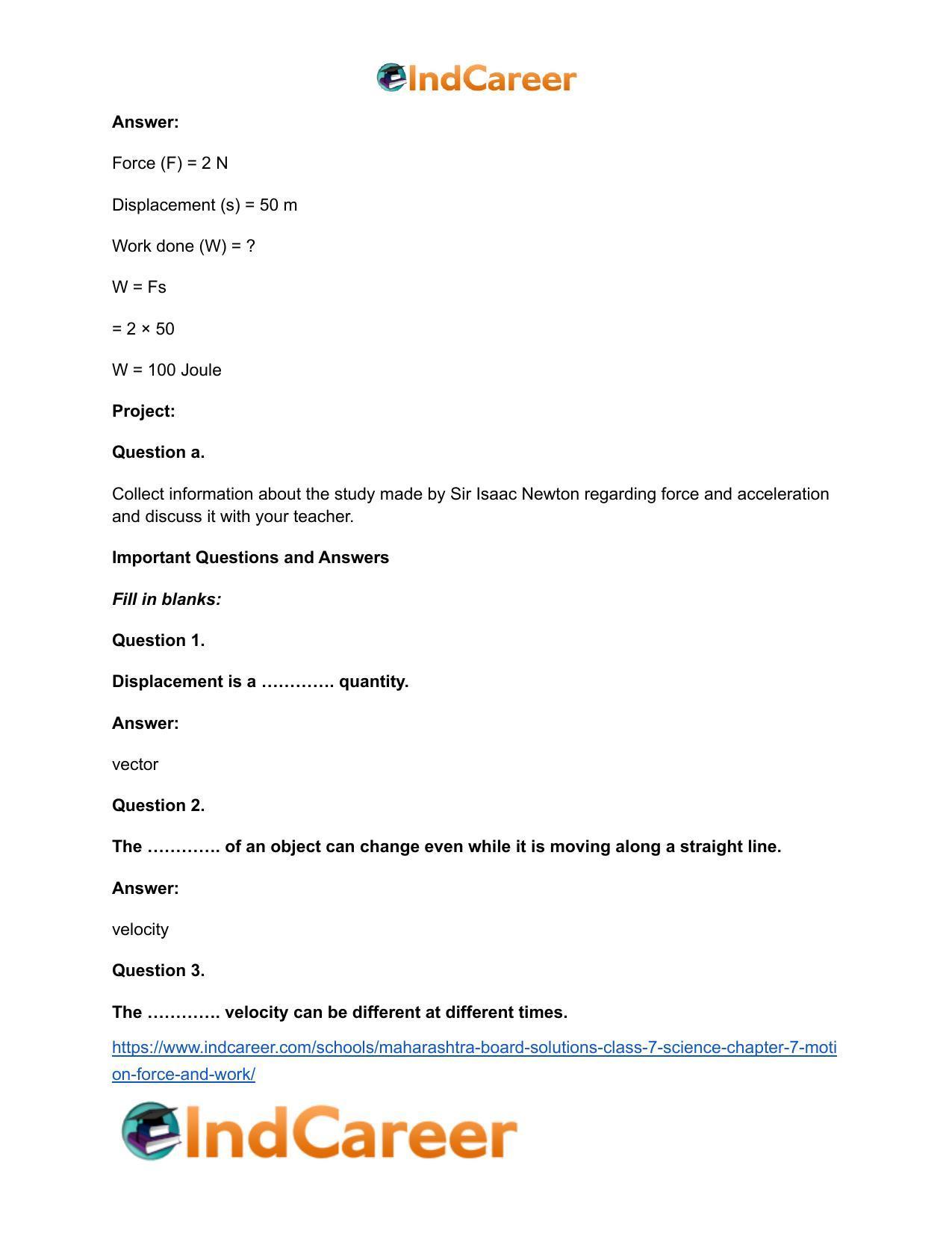 Maharashtra Board Solutions Class 7-Science: Chapter 7- Motion, Force and Work - Page 9