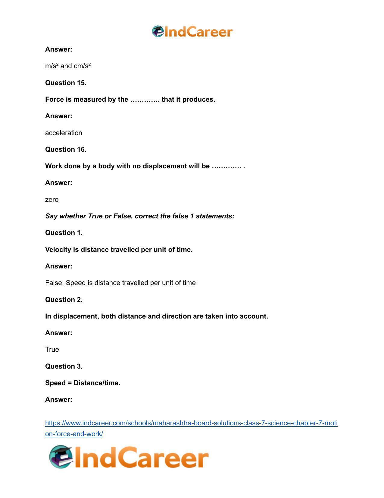 Maharashtra Board Solutions Class 7-Science: Chapter 7- Motion, Force and Work - Page 12