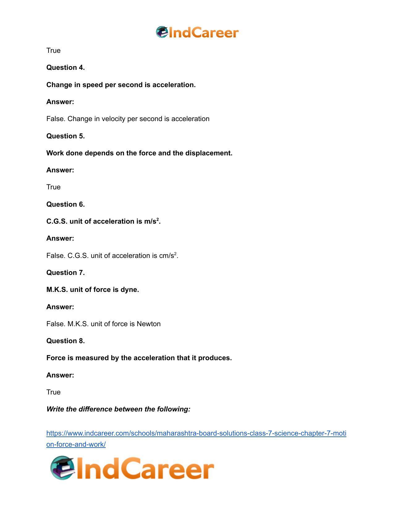 Maharashtra Board Solutions Class 7-Science: Chapter 7- Motion, Force and Work - Page 13