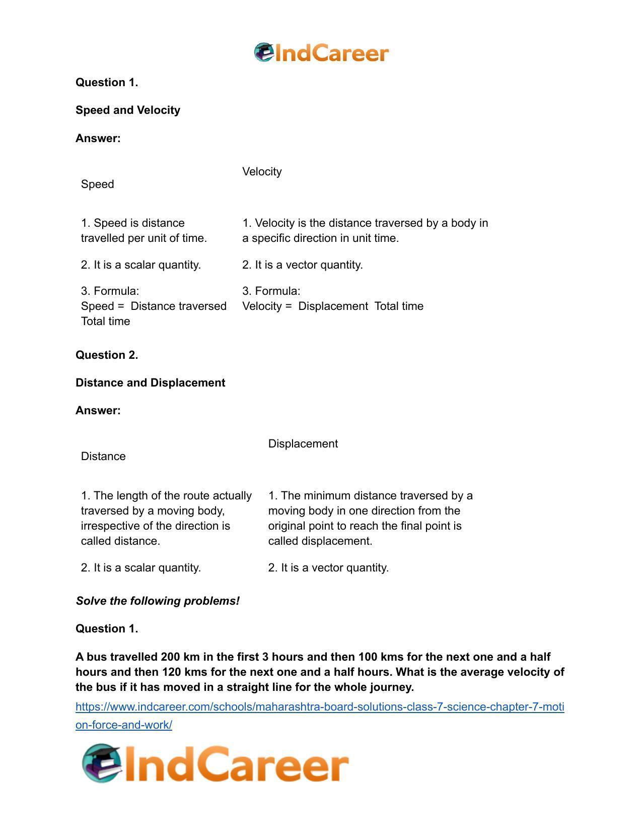 Maharashtra Board Solutions Class 7-Science: Chapter 7- Motion, Force and Work - Page 14