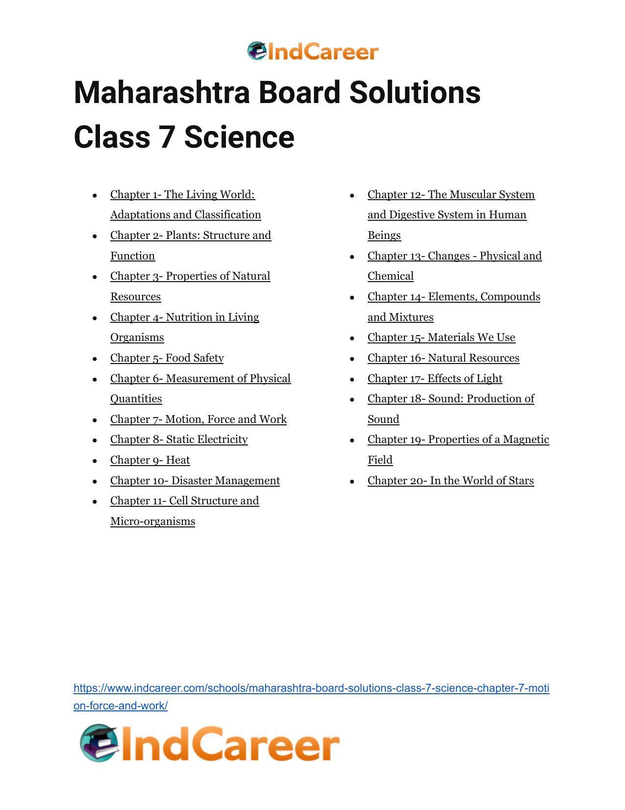 Maharashtra Board Solutions Class 7-Science: Chapter 7- Motion, Force and Work - Page 17