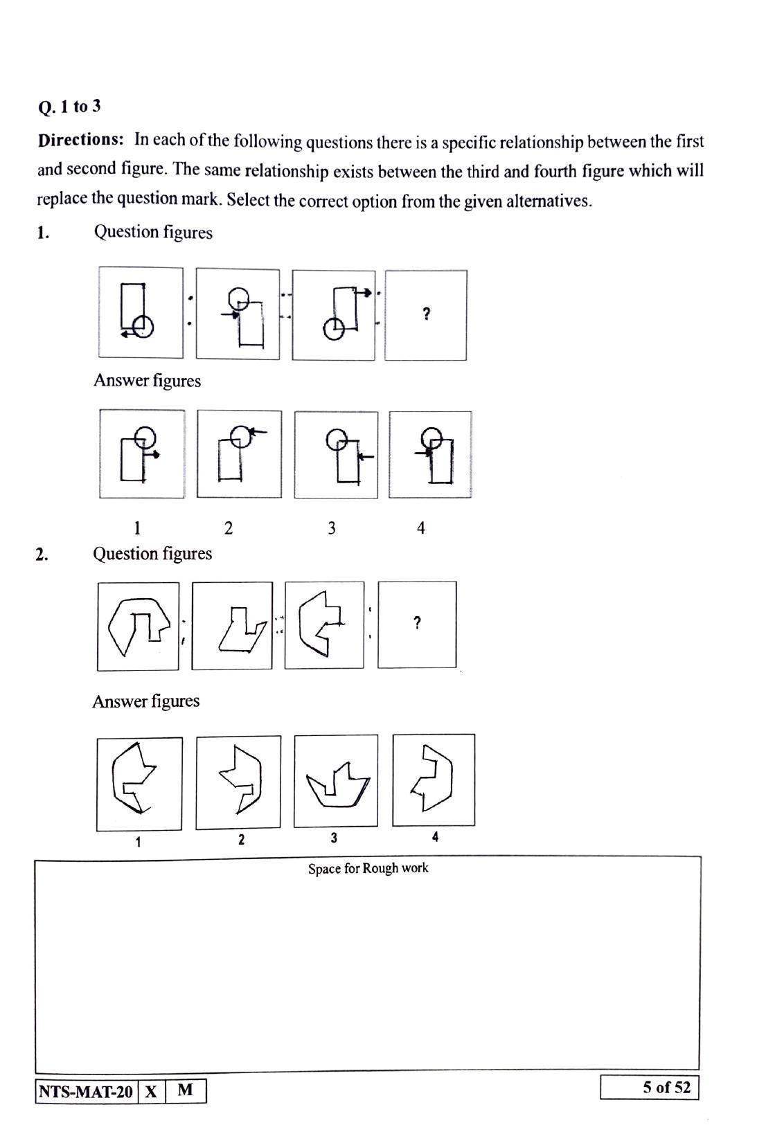 Maharashtra NTSE 2021 Gujrati MAT Question Paper - Page 5