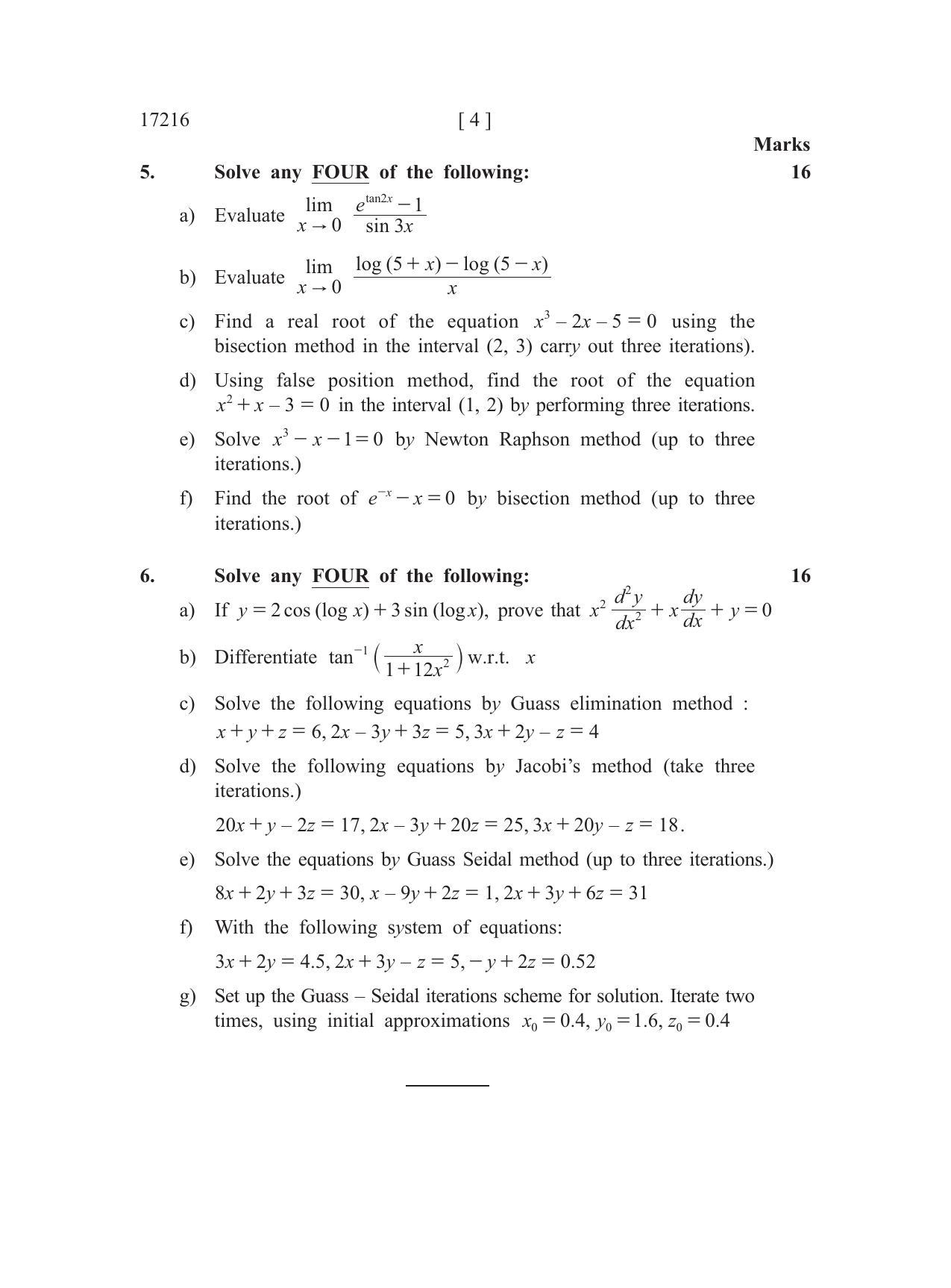 MSBTE Summer Question Paper 2019 - Engineering Mathematics - Page 4