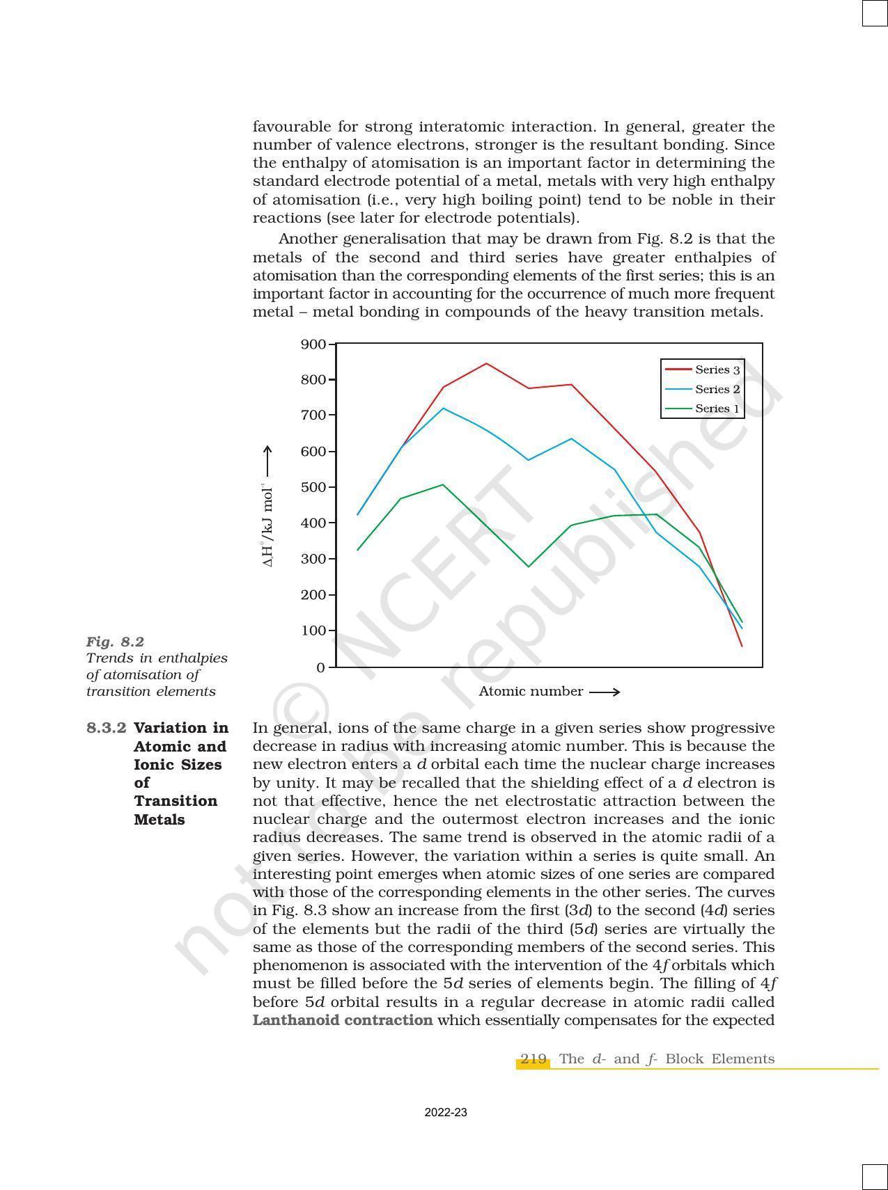 NCERT Book for Class 12 Chemistry Chapter 8 The d and f Block Elements - Page 5
