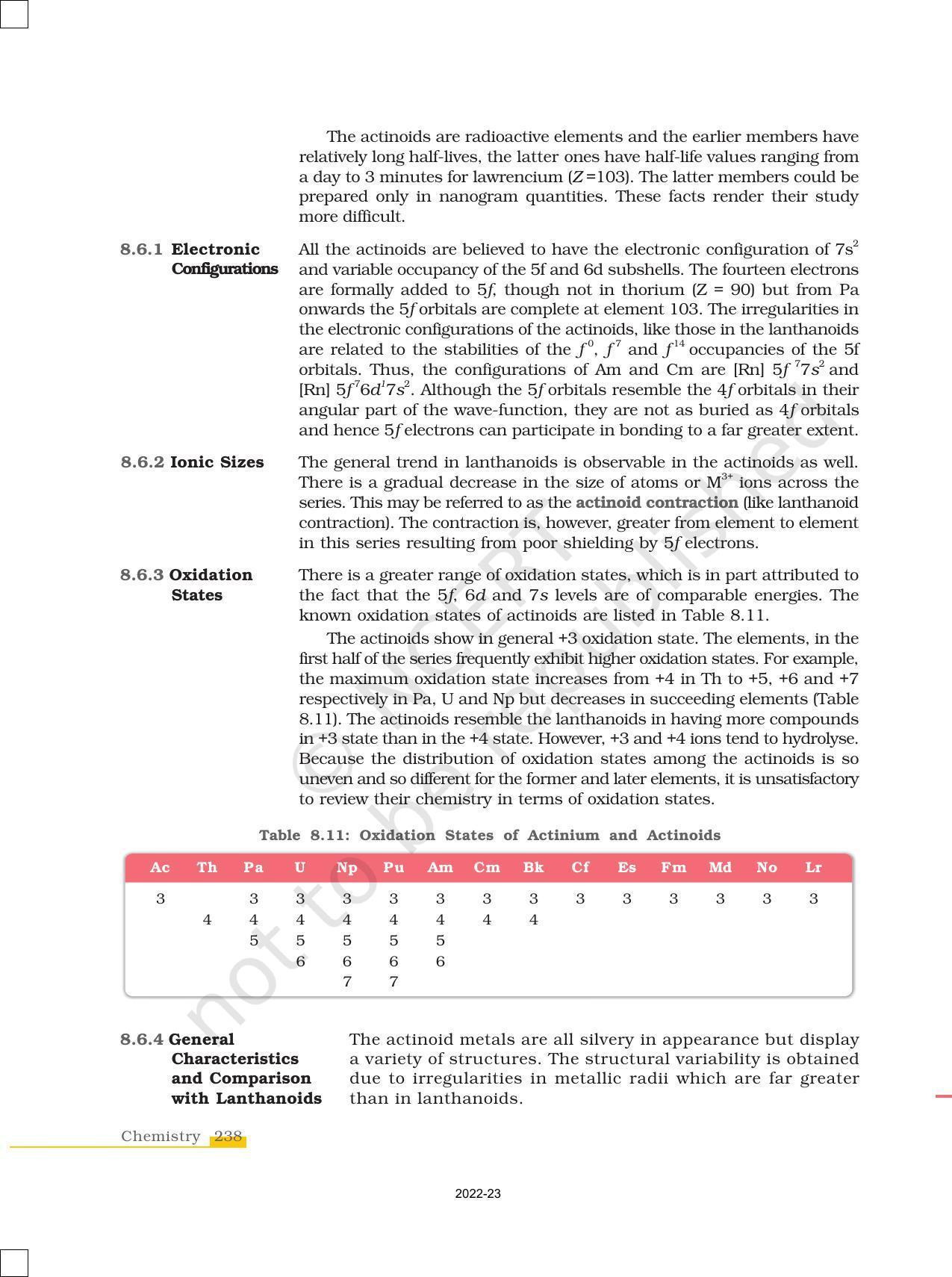 NCERT Book for Class 12 Chemistry Chapter 8 The d and f Block Elements - Page 24