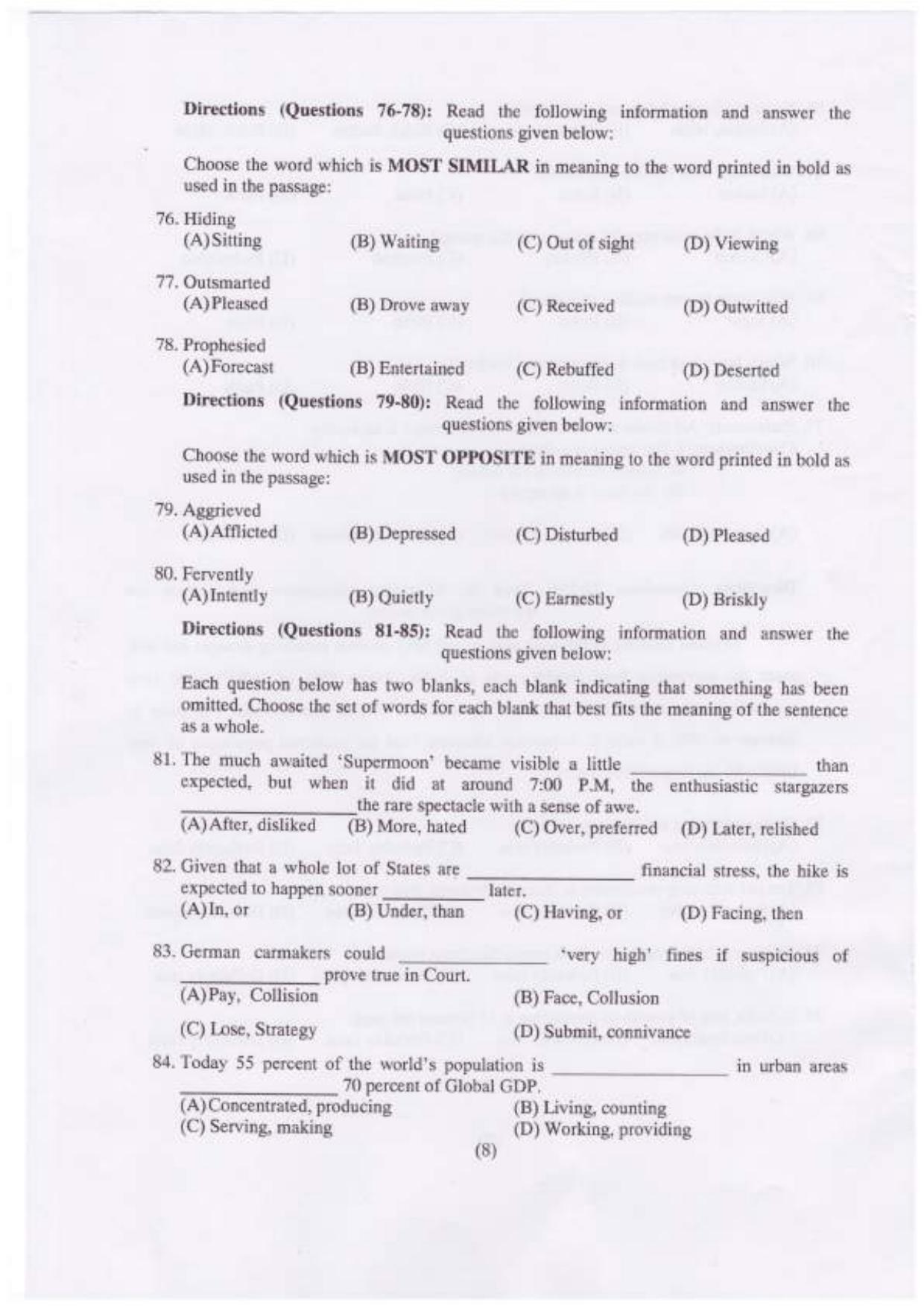 PU USOL MBA Entrance Exam 2022 Question Booklet - Page 9